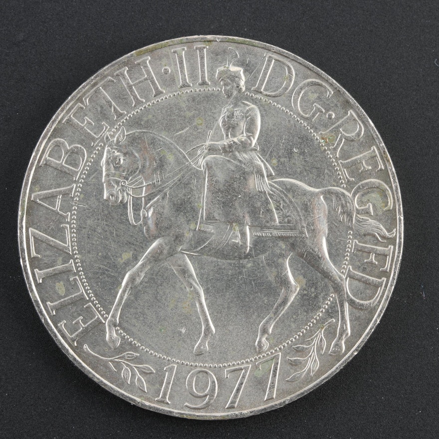 1977 Great Britain Silver Jubilee Commemorative Crown Coin