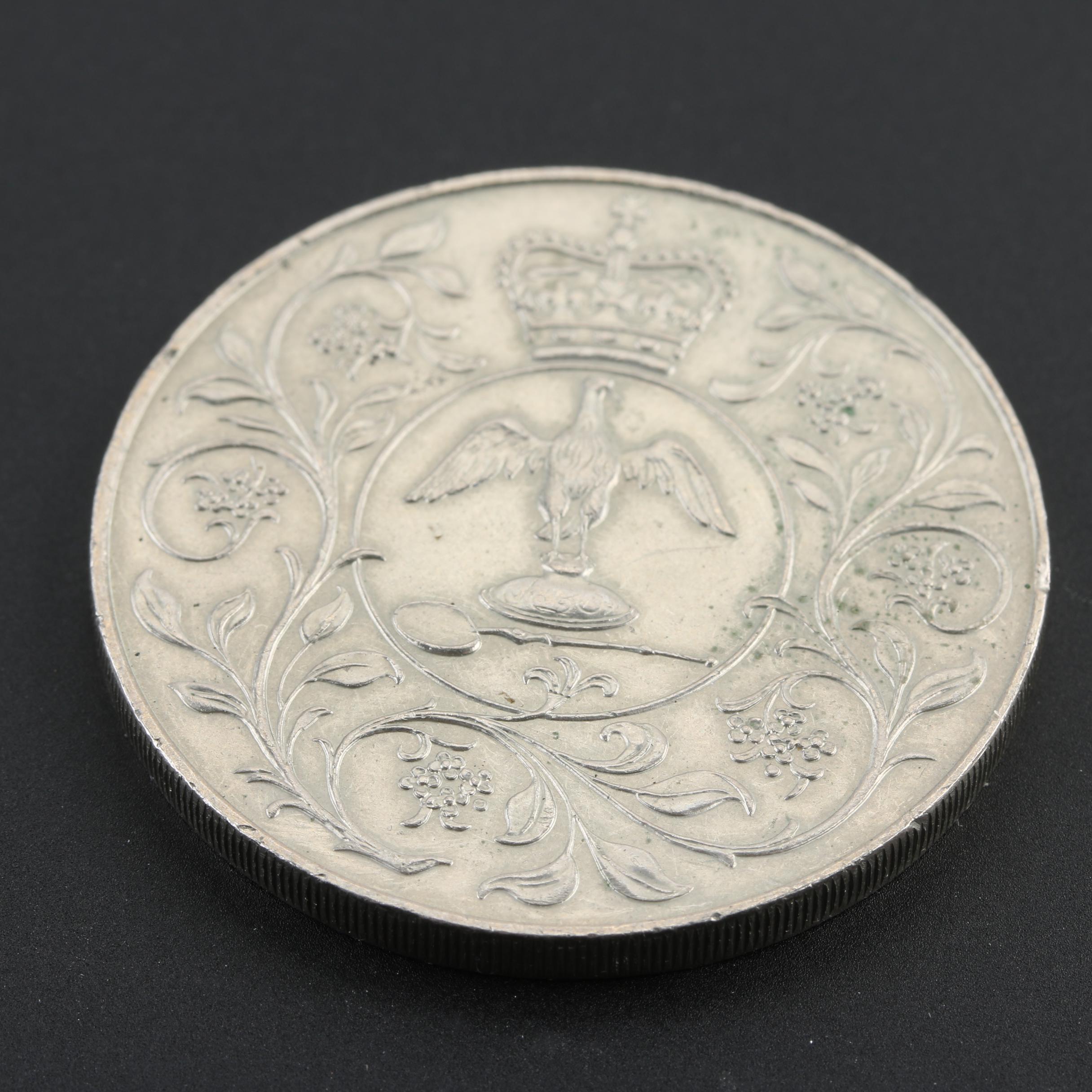 1977 Great Britain Silver Jubilee Commemorative Crown Coin