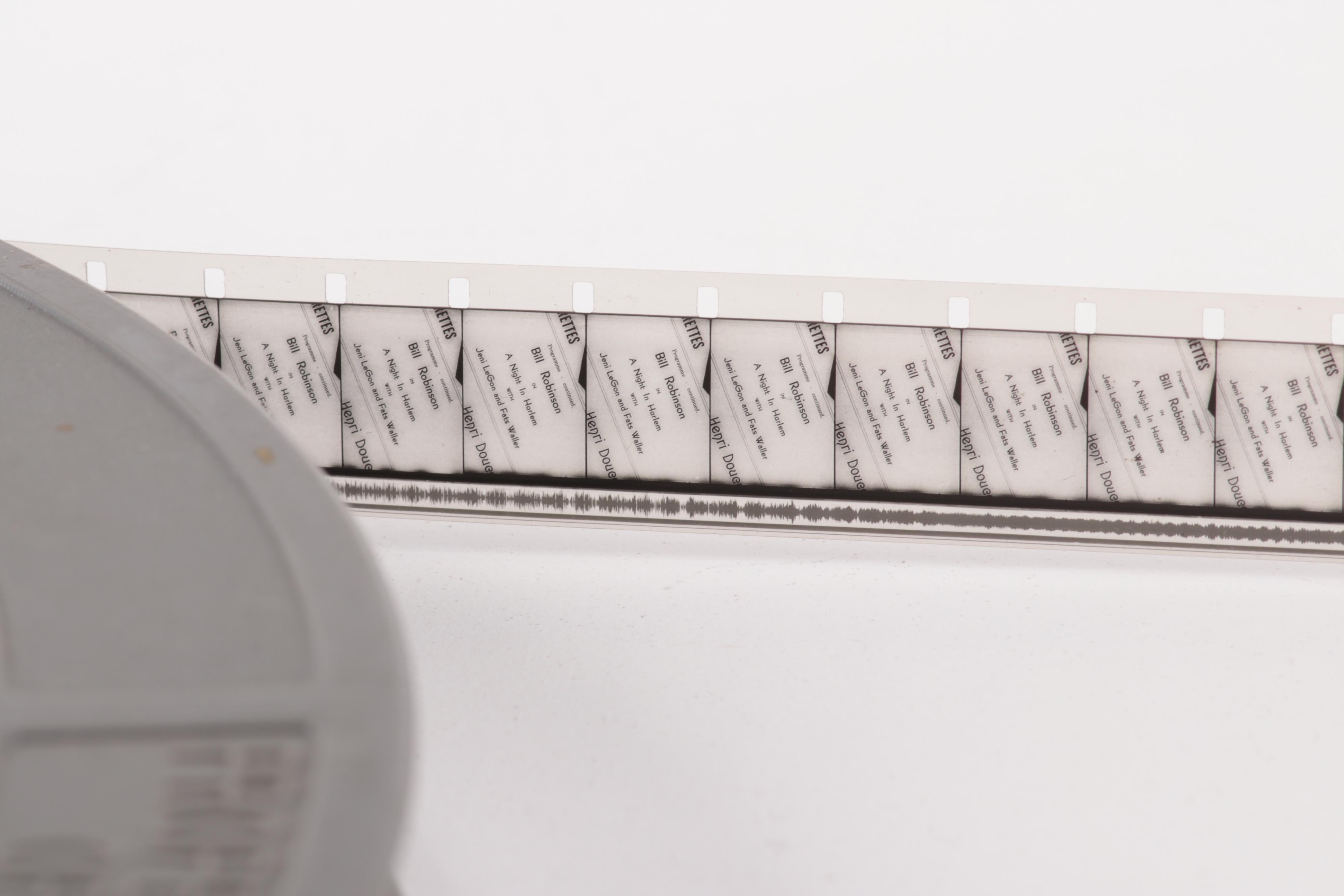 16mm Film Reel Featuring Dixieland and Jazz Musician Fats Waller