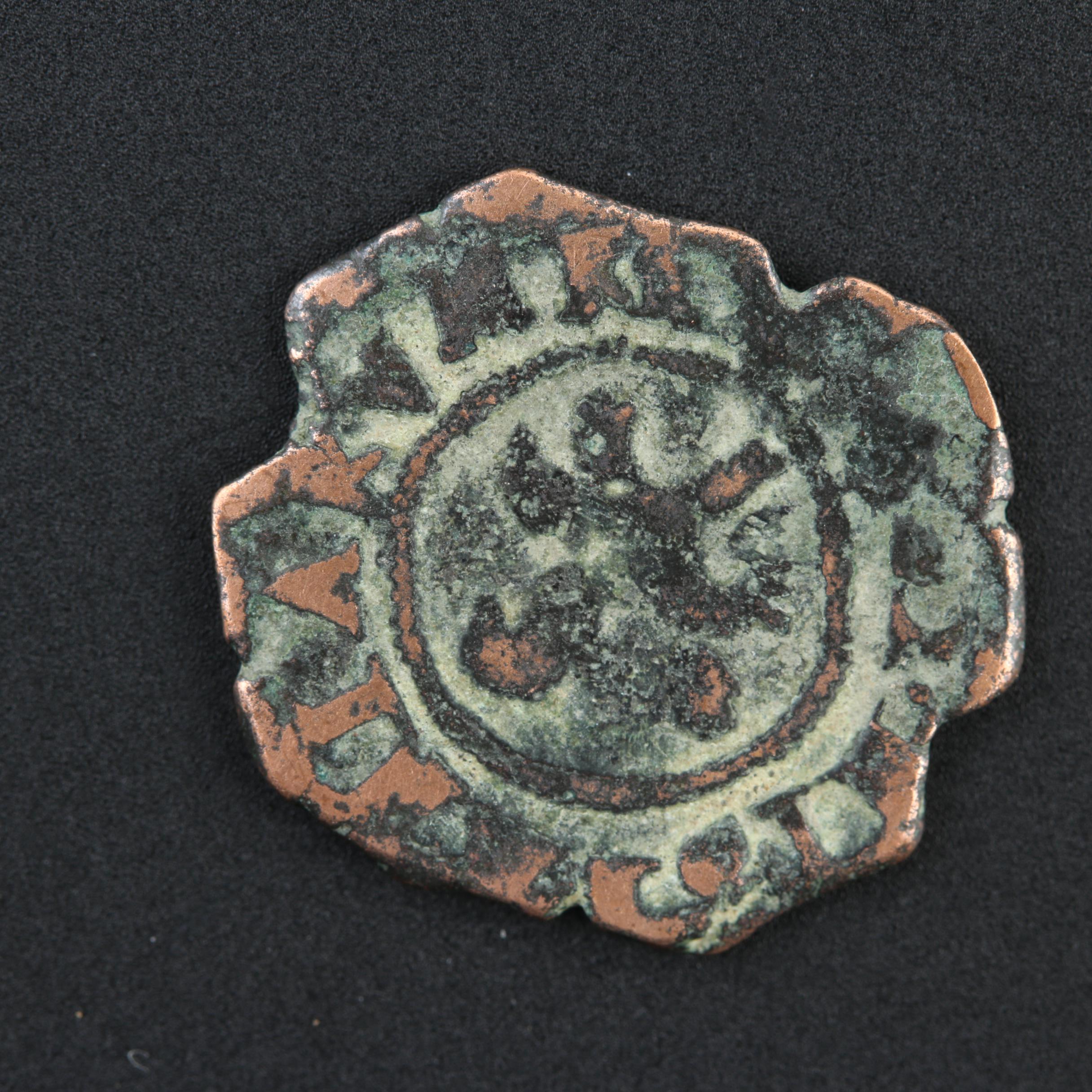 Group of Six Bronze Medieval and Spanish "New World Pirate Era" Coins