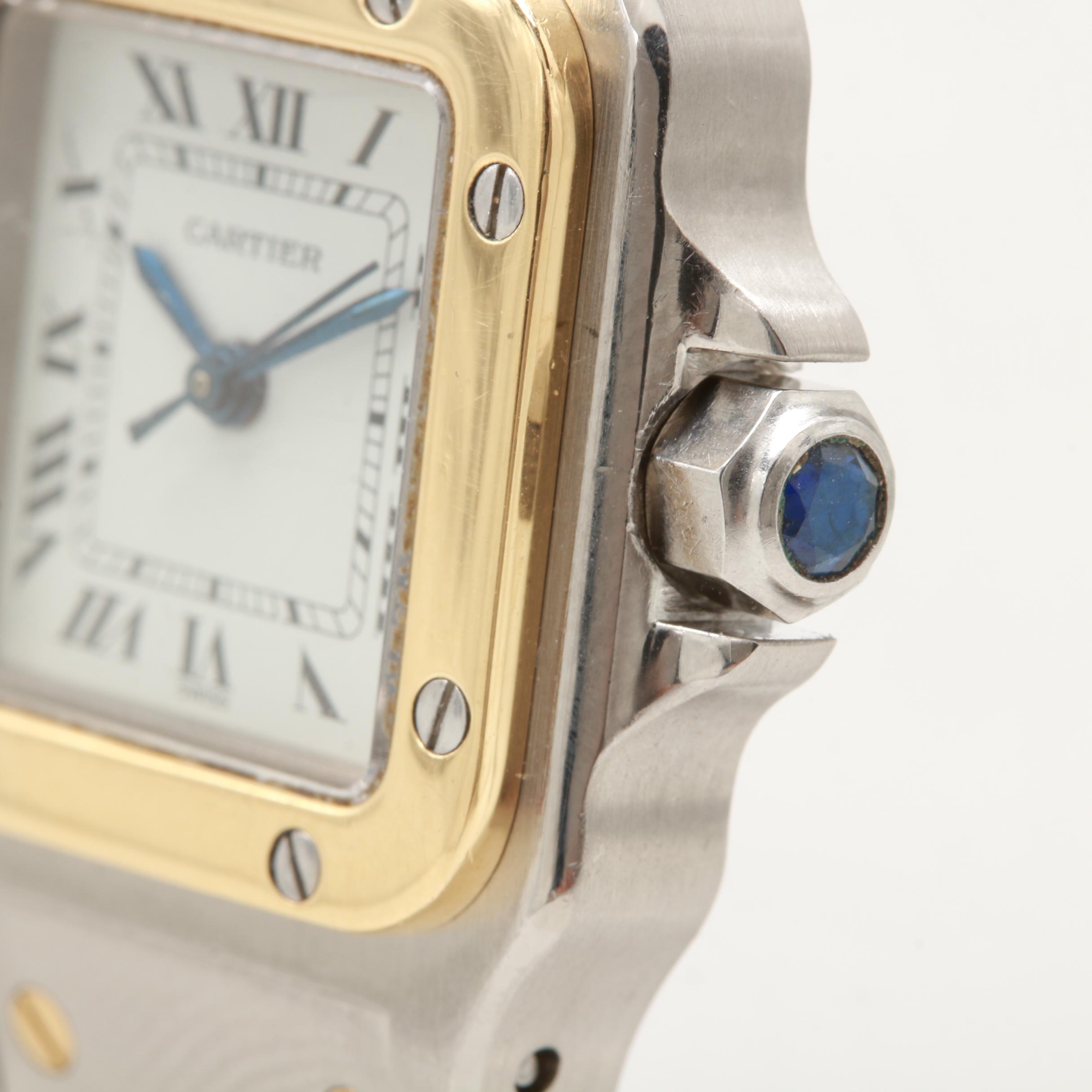 Cartier Santos Galbee Stainless Steel and 18K Yellow Gold Watch