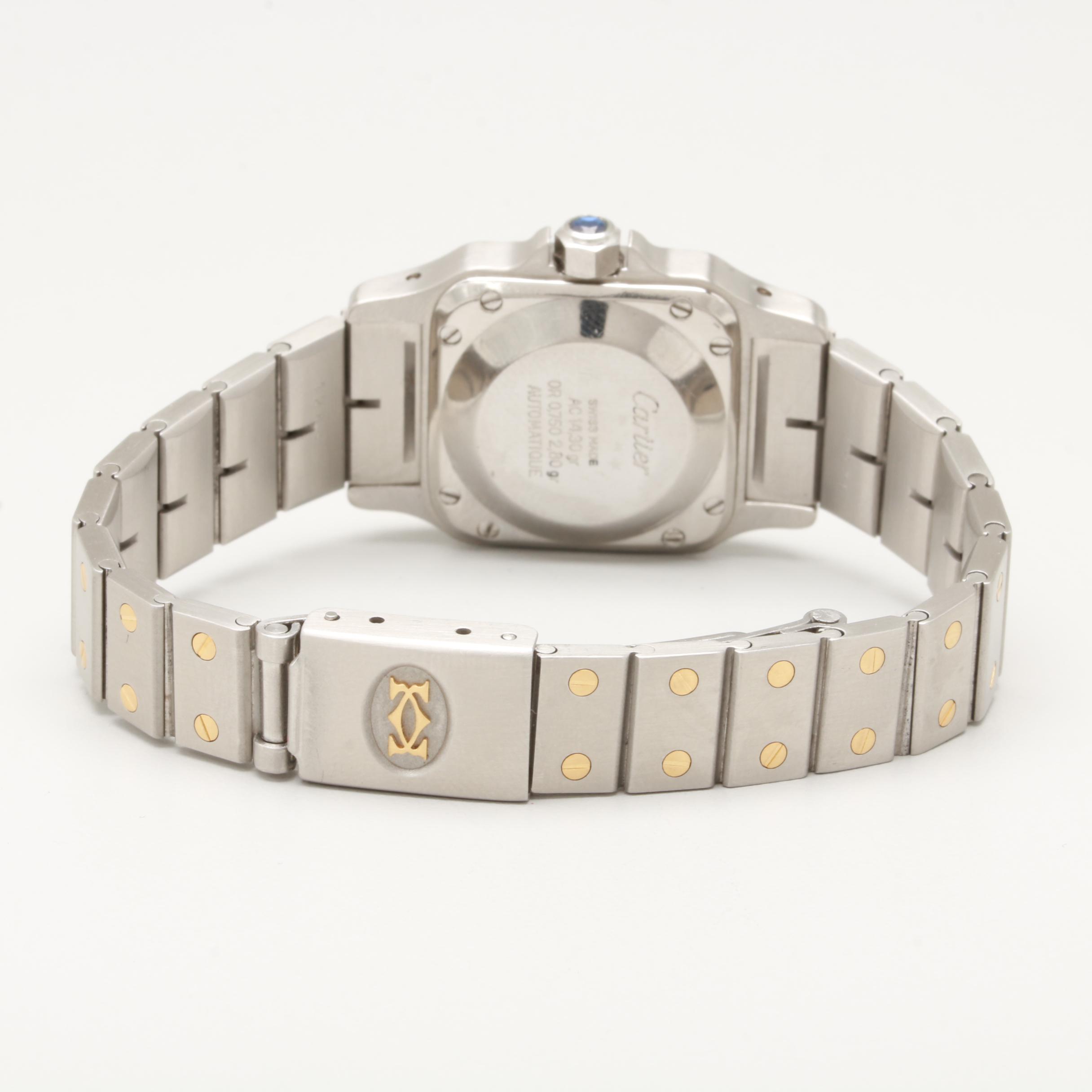 Cartier Santos Galbee Stainless Steel and 18K Yellow Gold Watch
