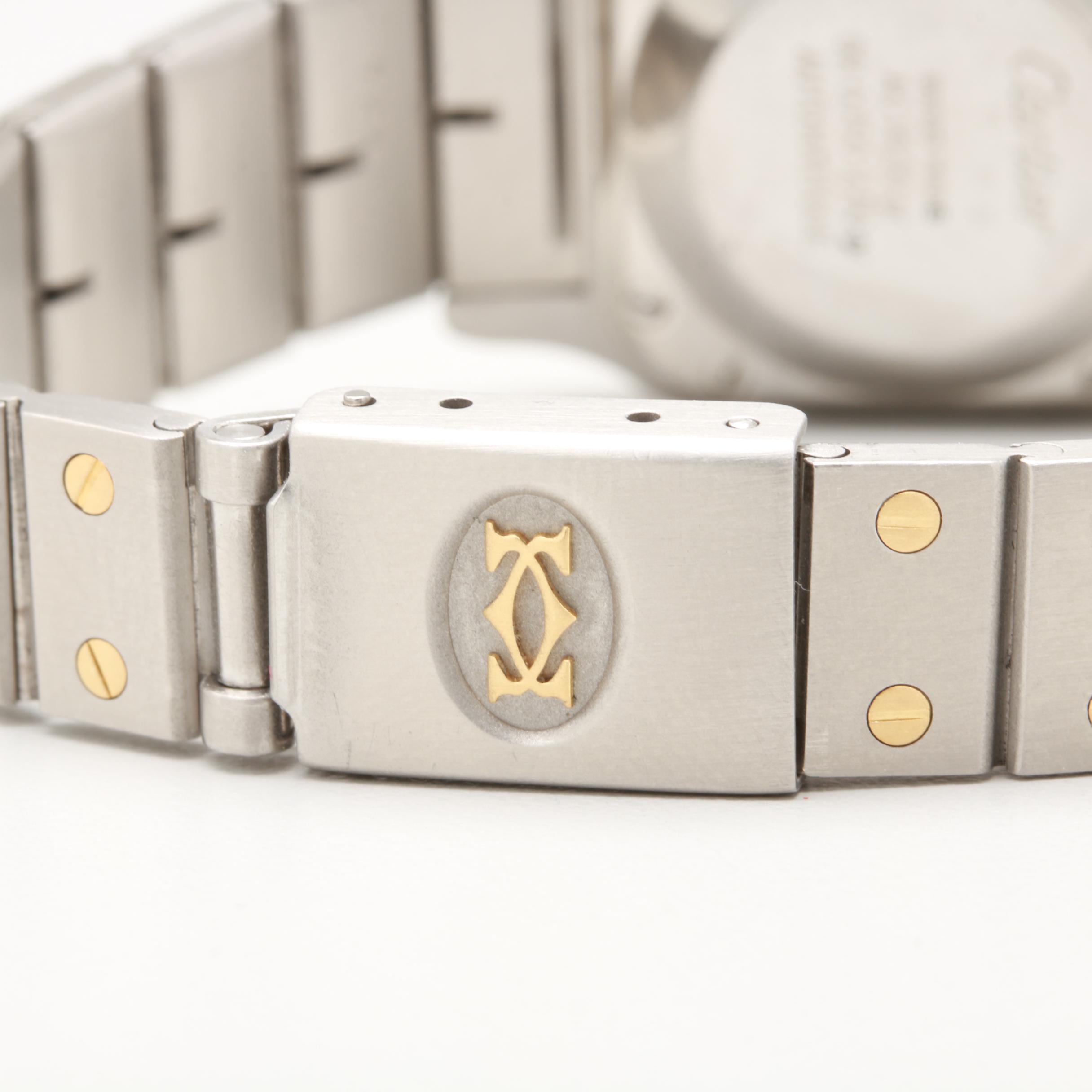 Cartier Santos Galbee Stainless Steel and 18K Yellow Gold Watch