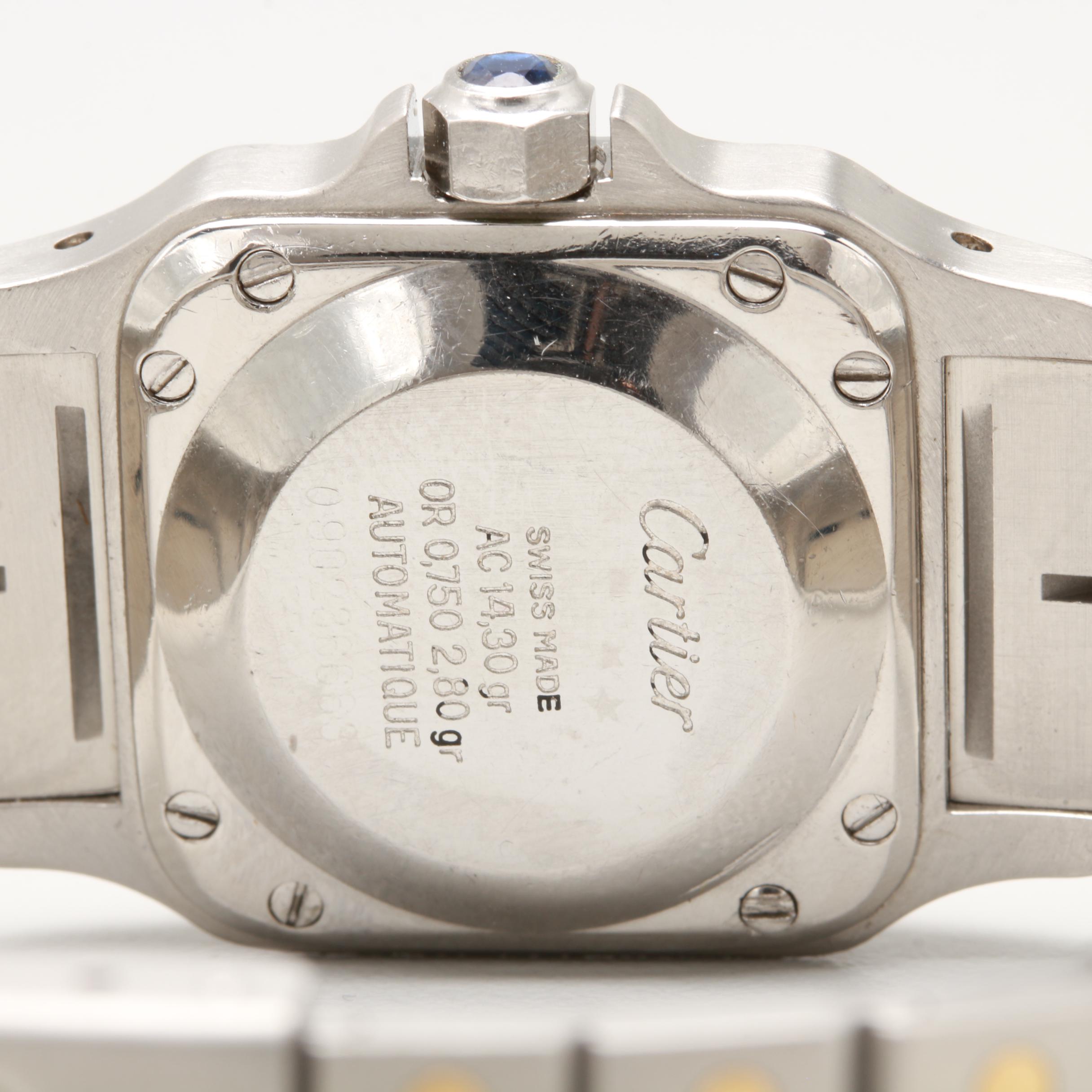 Cartier Santos Galbee Stainless Steel and 18K Yellow Gold Watch