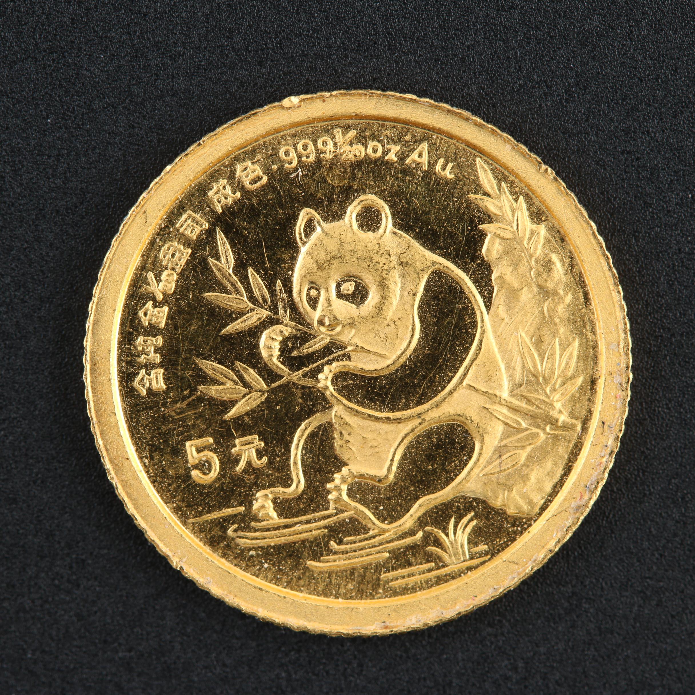 1991 Chinese Gold Panda Five Yuan Coin
