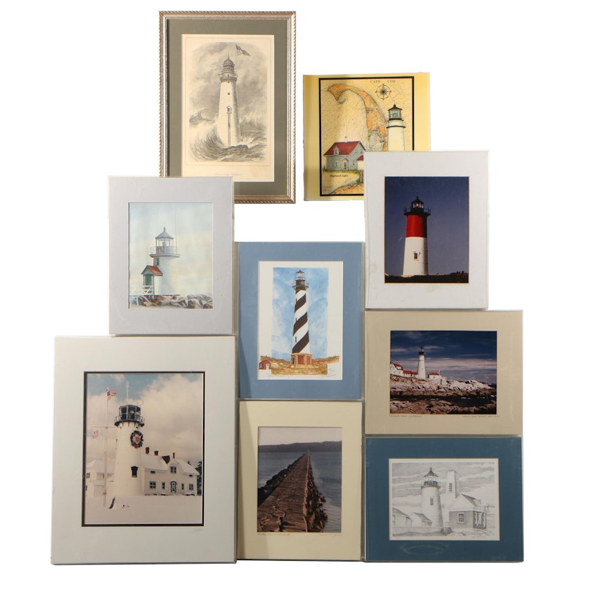 Lighthouse Photographs and Offset Lithographs