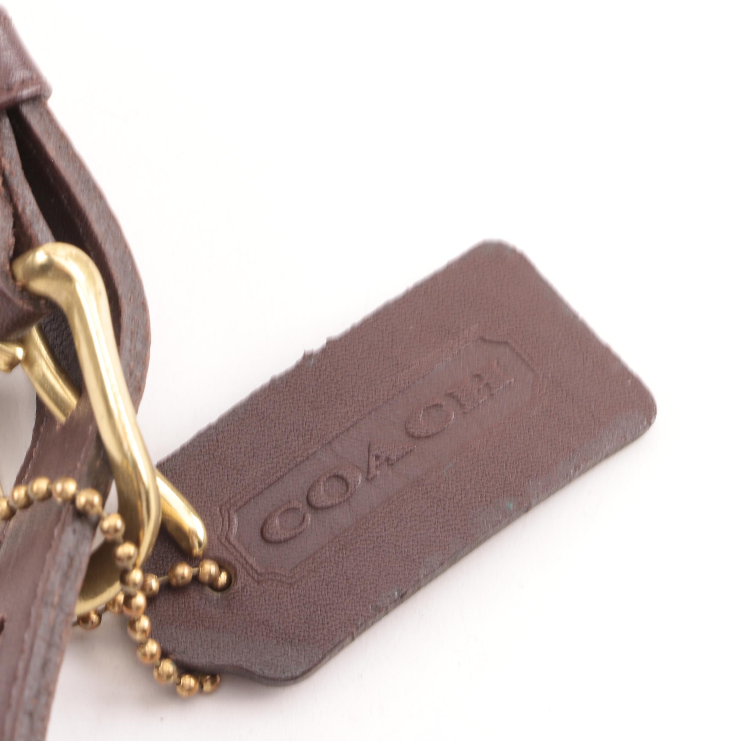 1997 Vintage Coach Scooter Small Side Pack Brown Leather Crossbody Bag