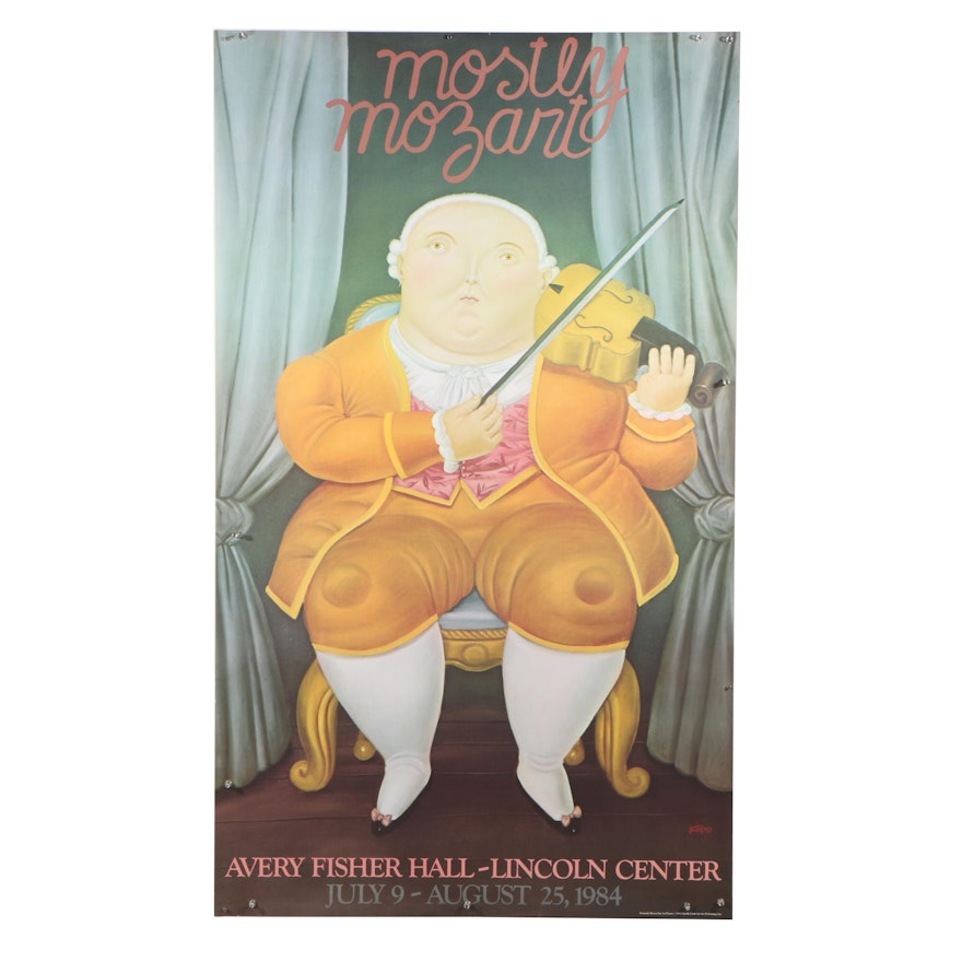 Exhibition Poster after Fernando Botero "Mostly Mozart"