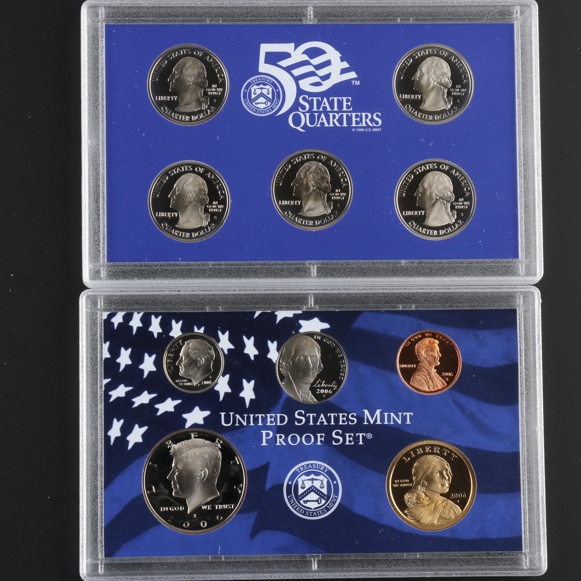 2005 and 2006 proof set from the United States Mint