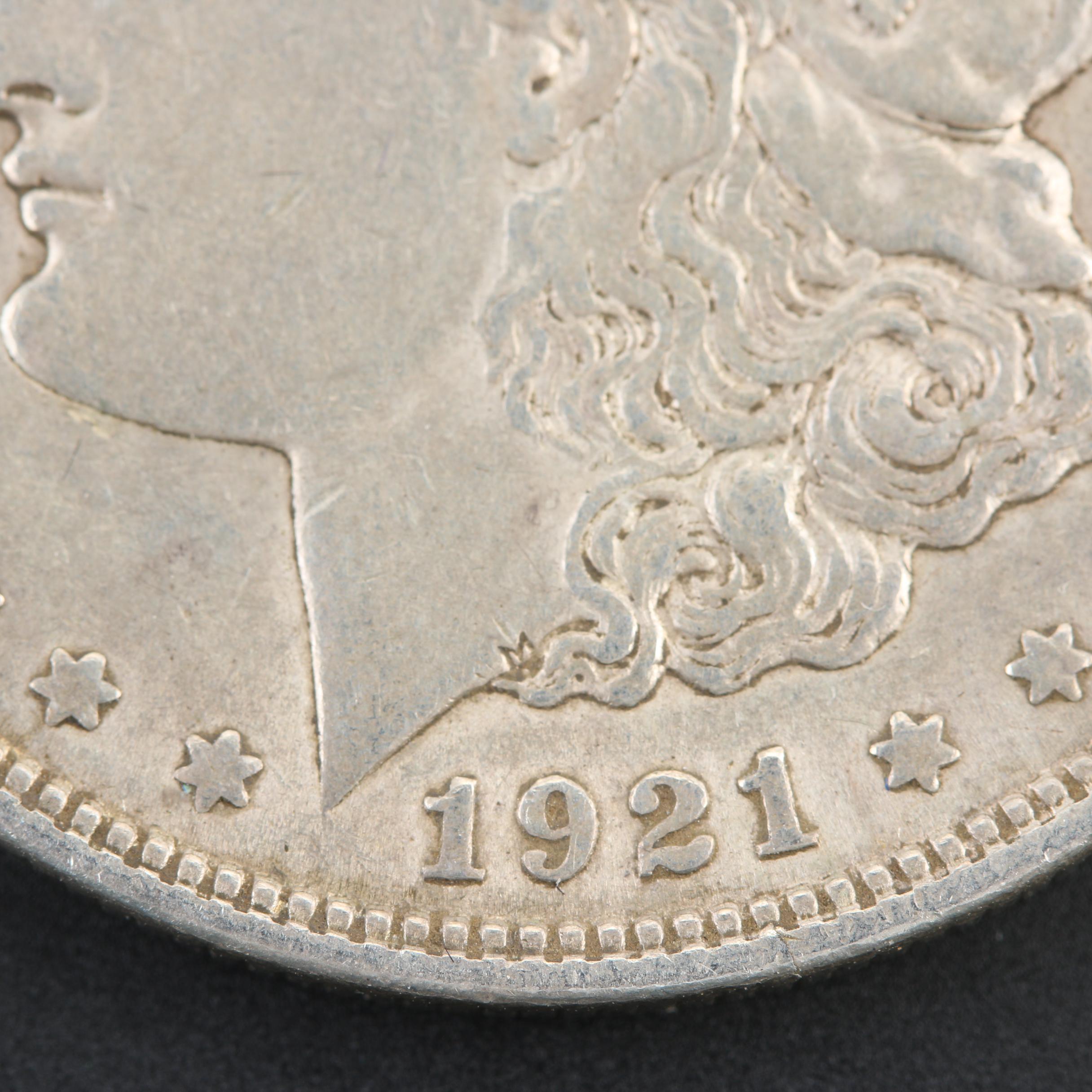 1921, 1921-D, and 1921-S Morgan Dollars