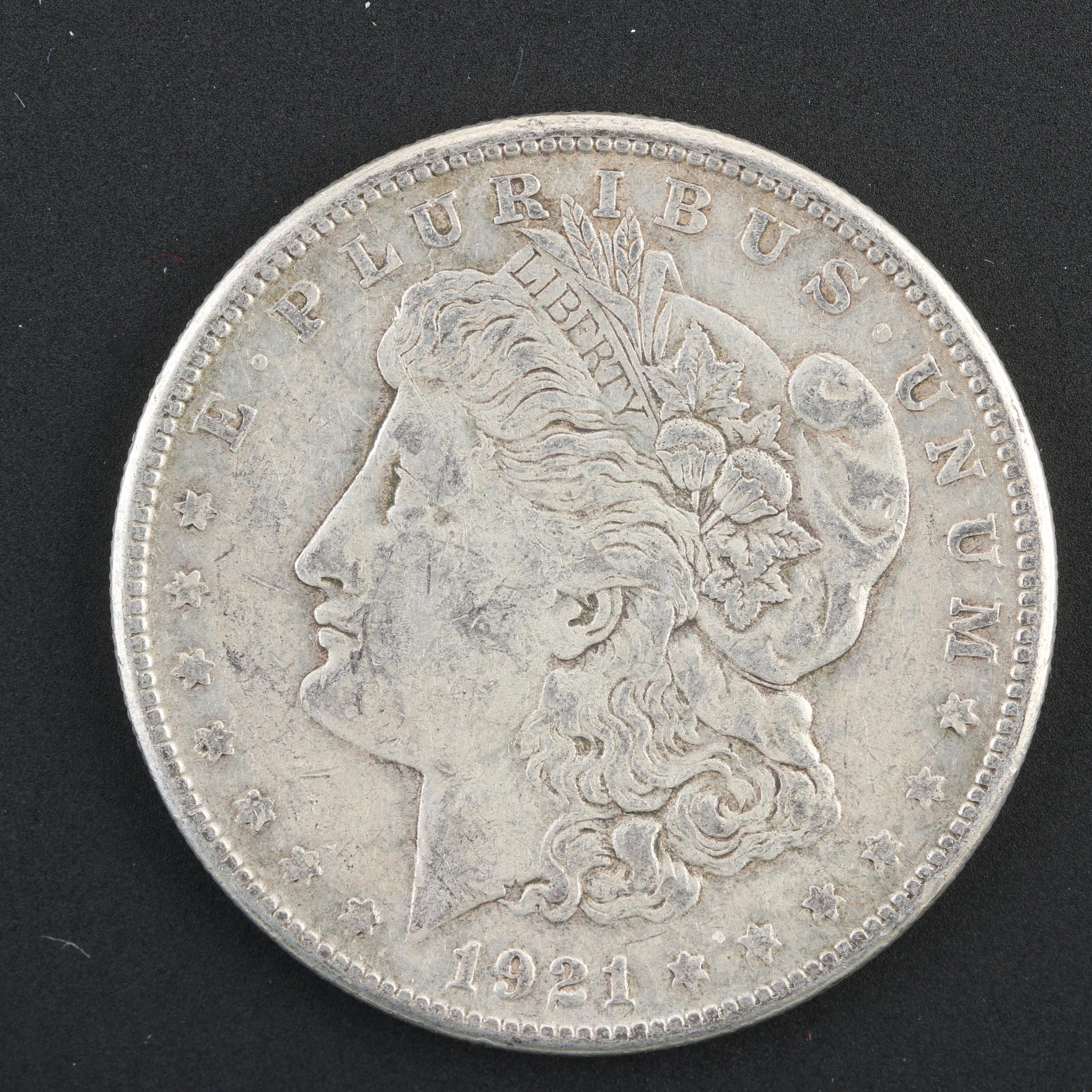1921, 1921-D, and 1921-S Morgan Dollars