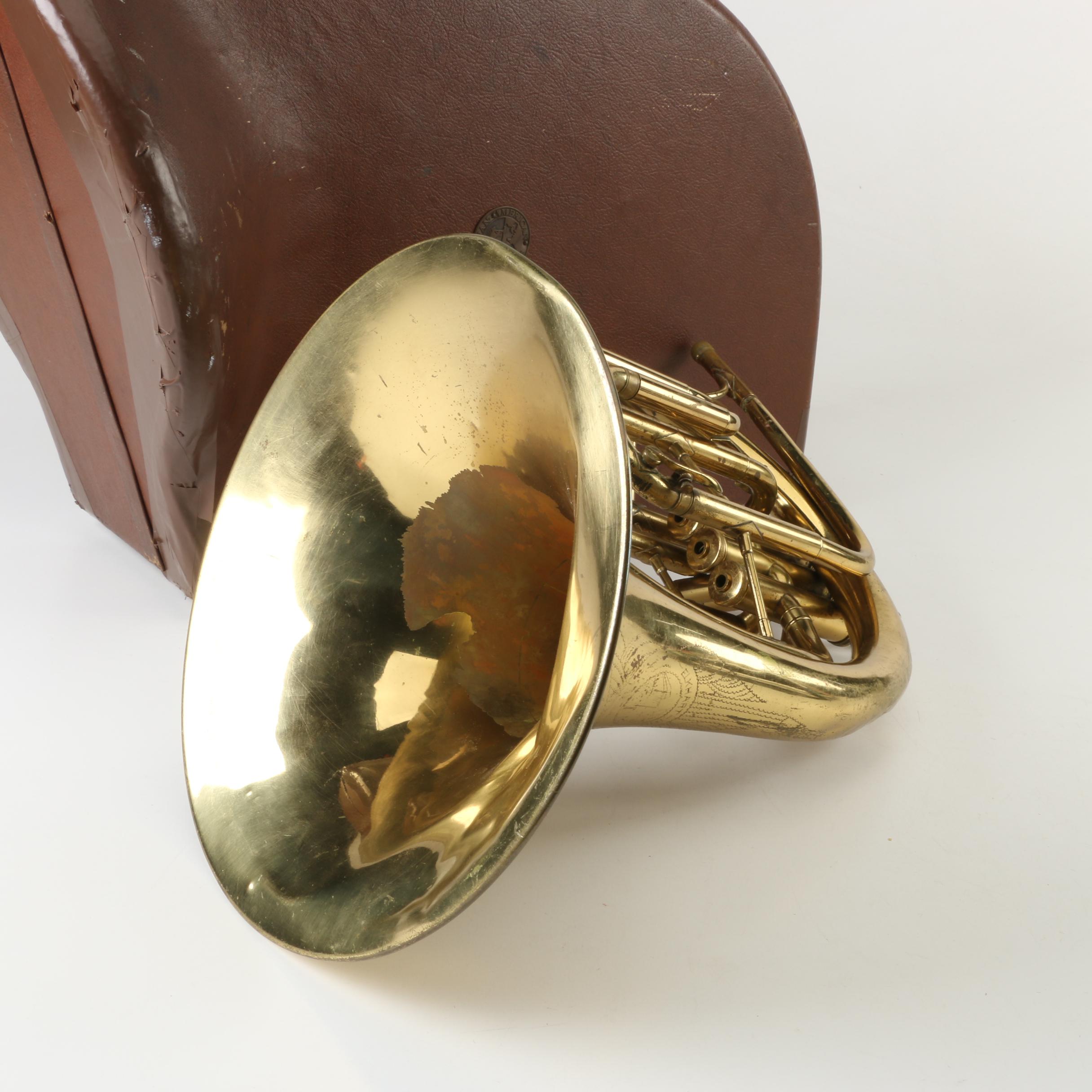 1953 Conn Pan American Brass French Horn with Piston Valves