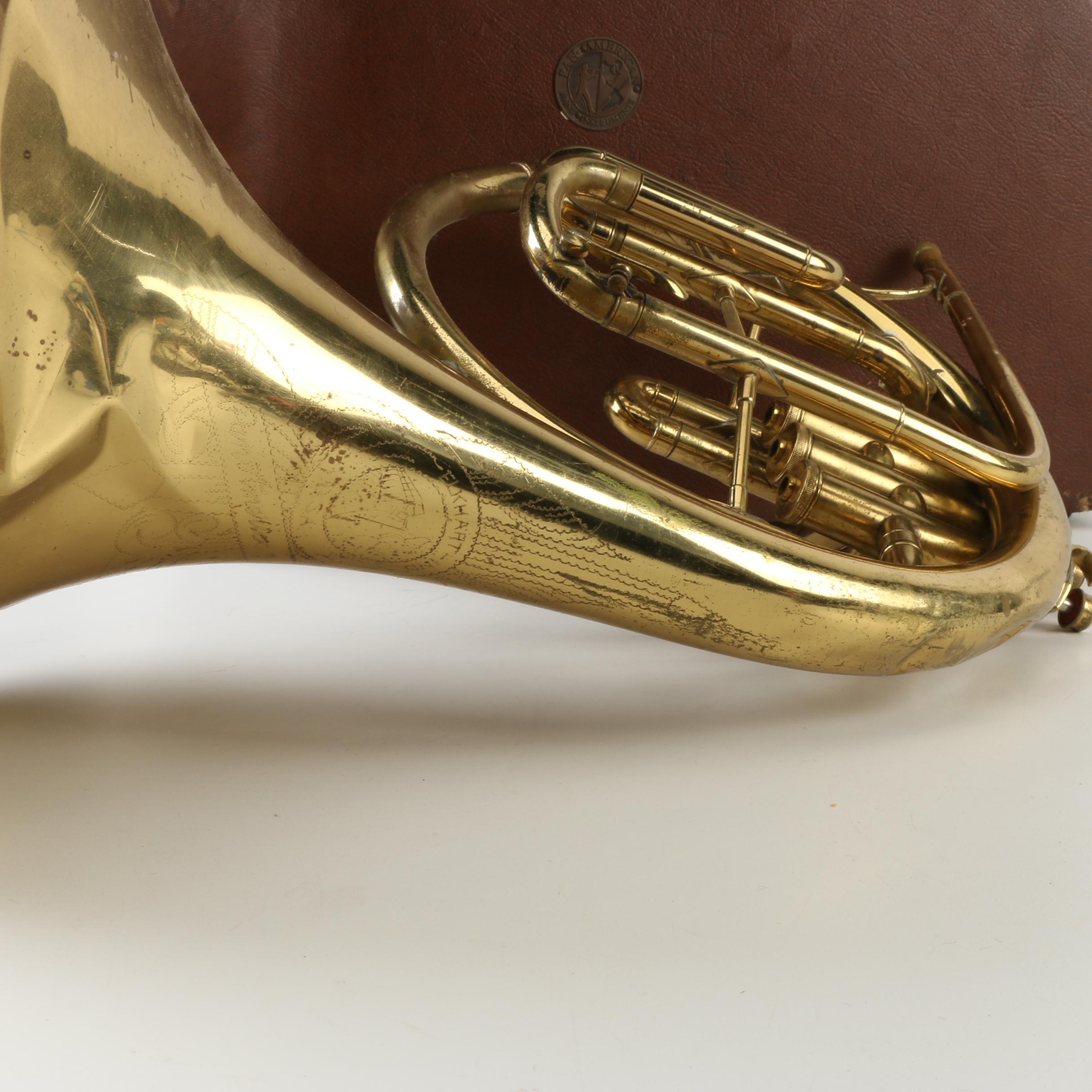 1953 Conn Pan American Brass French Horn with Piston Valves