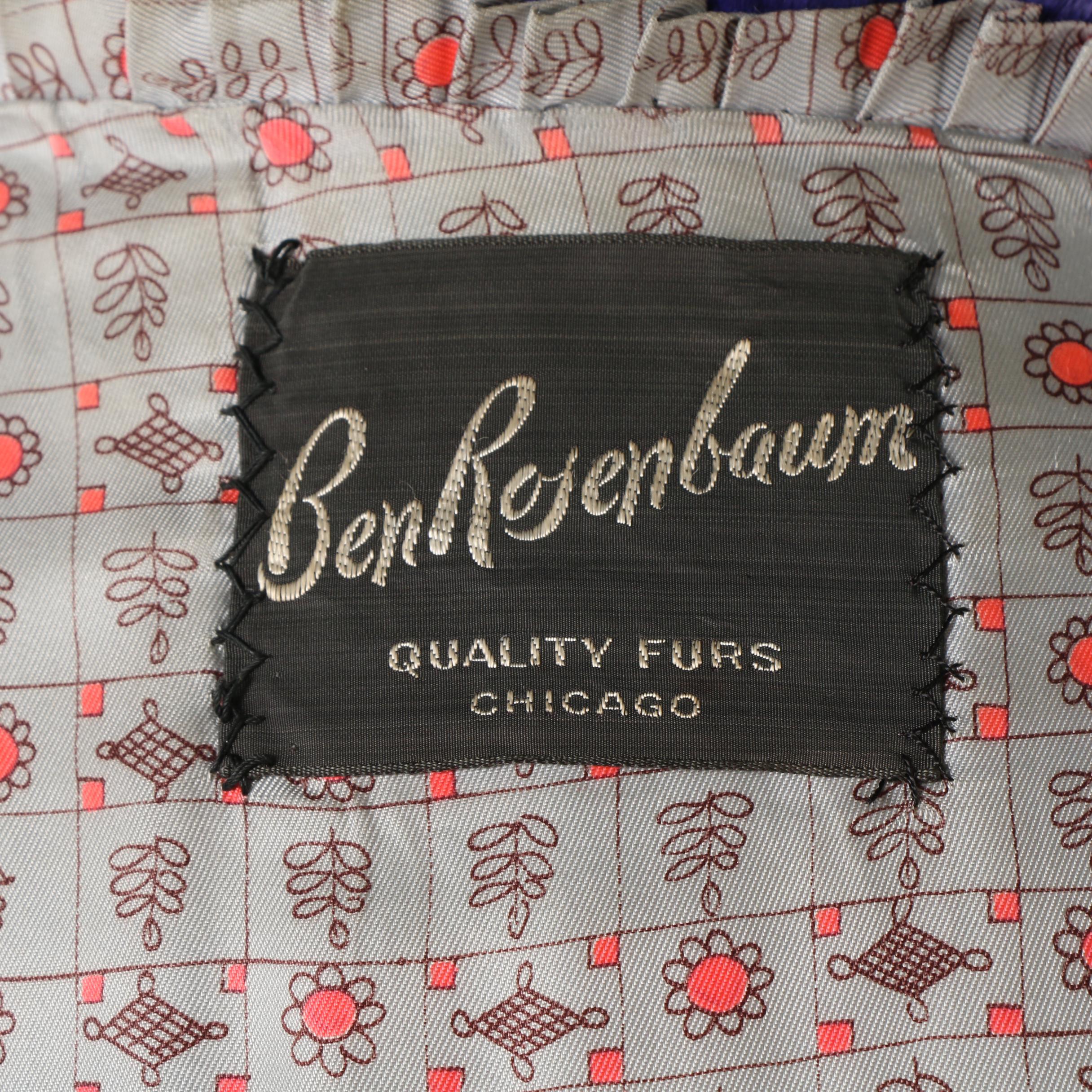 Women's 1960s Vintage Ben Rosenbaum Indigo Sheared Beaver Fur Coat