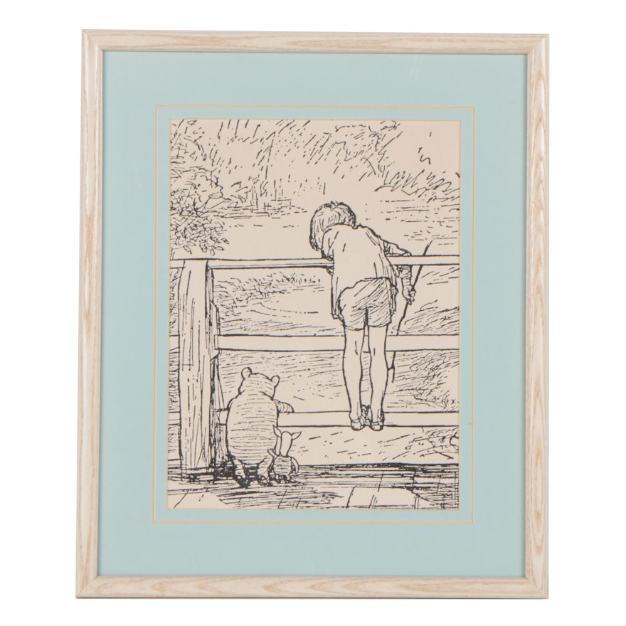 Photolithograph after Ernest Howard Shepard from "Winnie the Pooh"