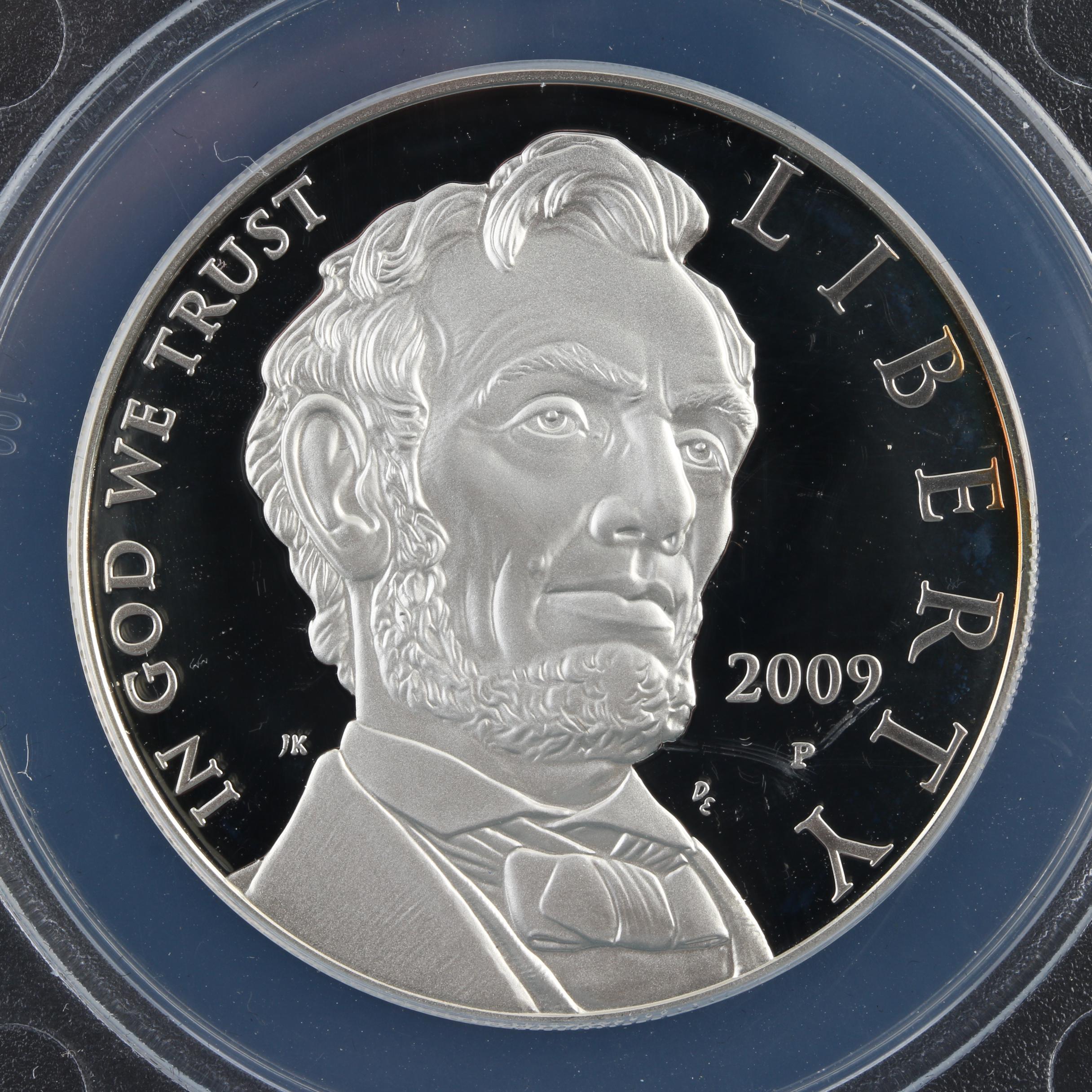 ANACS Graded 2009-P Lincoln Bicentennial Silver Dollars