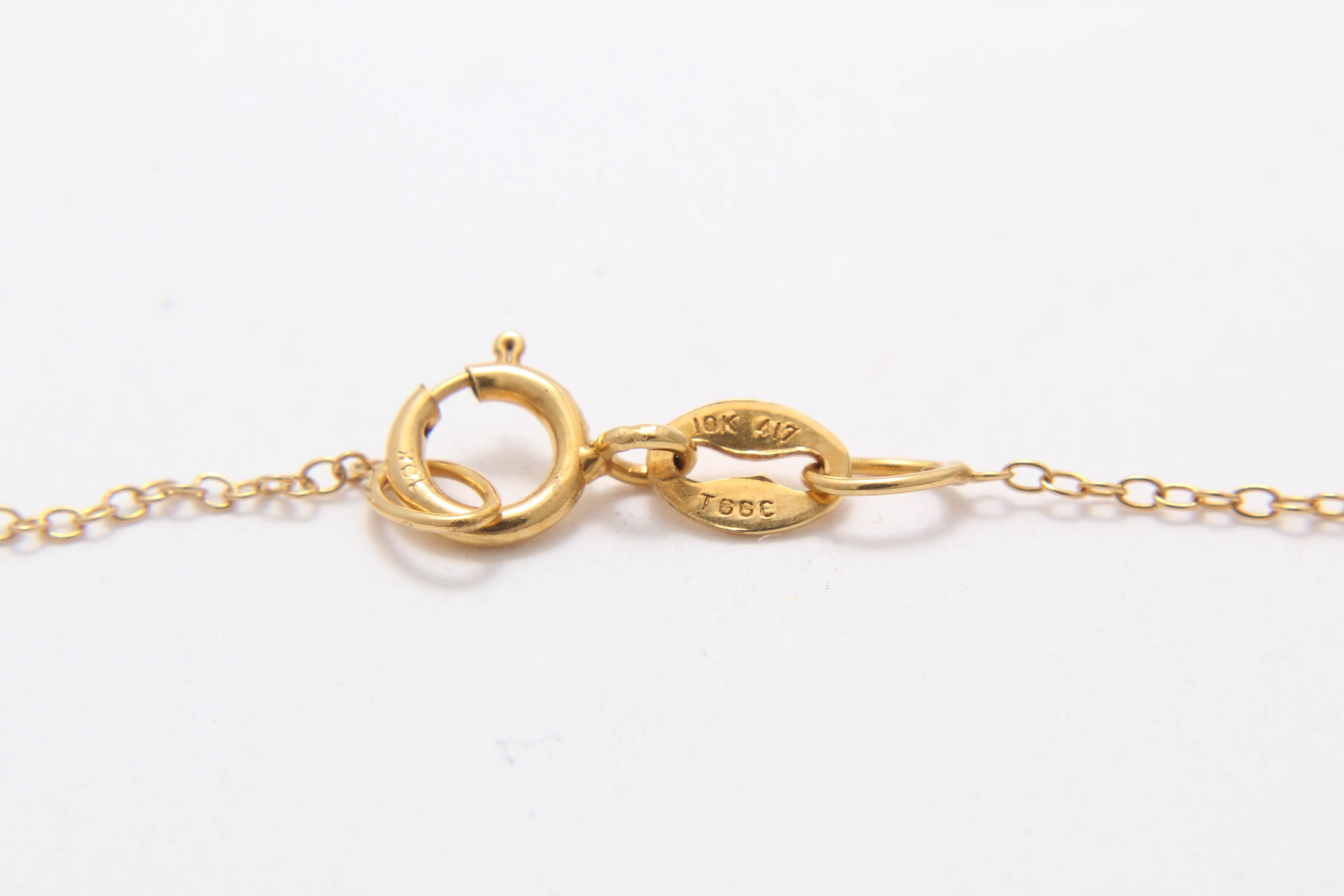 10K Gold Citrine and Diamond Necklace