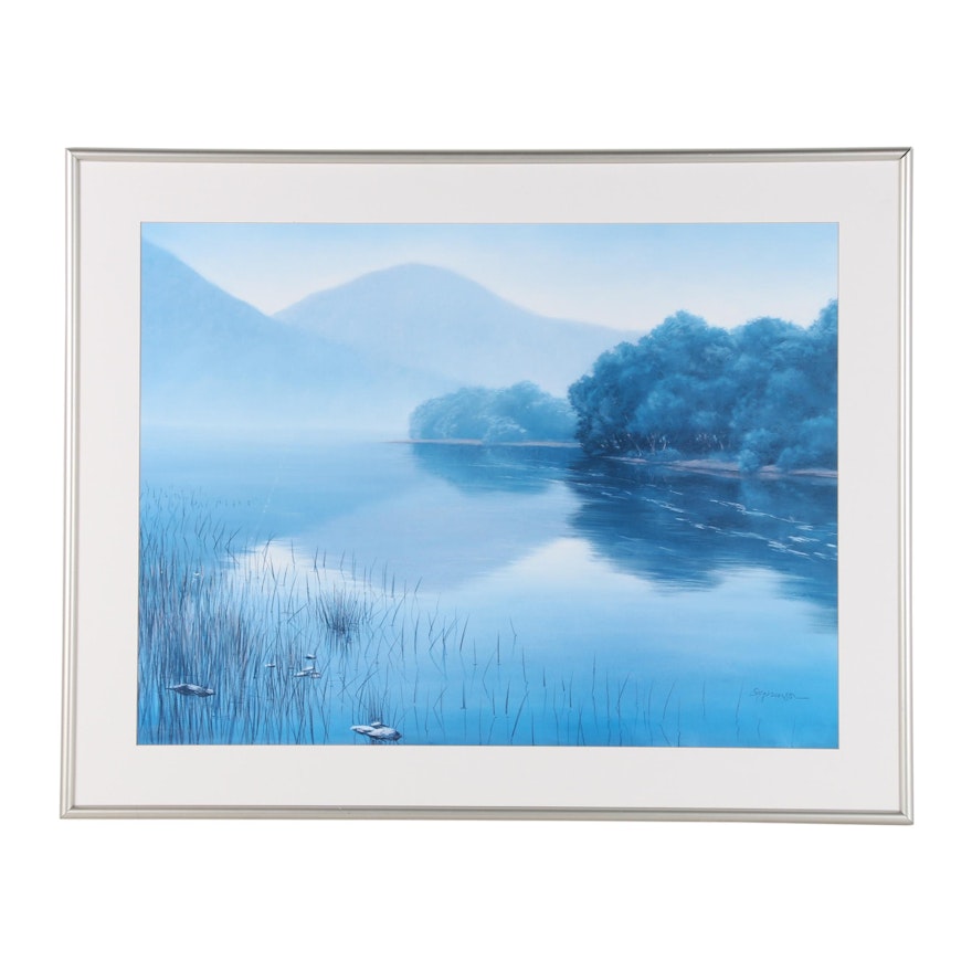 Offset Lithograph after Stephenson "Quiet Lake"