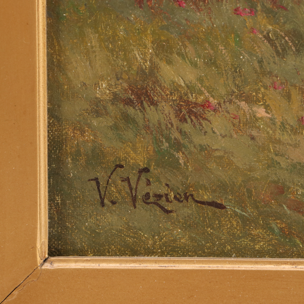 V. Vizien 19th Century Pastoral Landscape