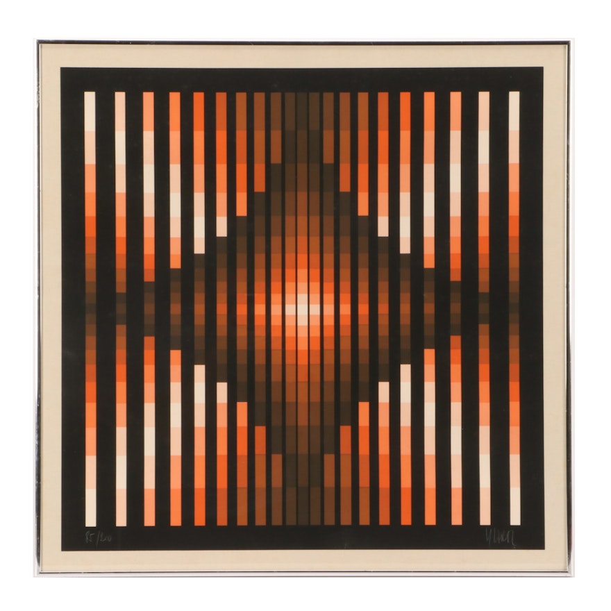 Jean-Pierre “Yvaral” Vasarely Limited Edition  Serigraph "Komposition"