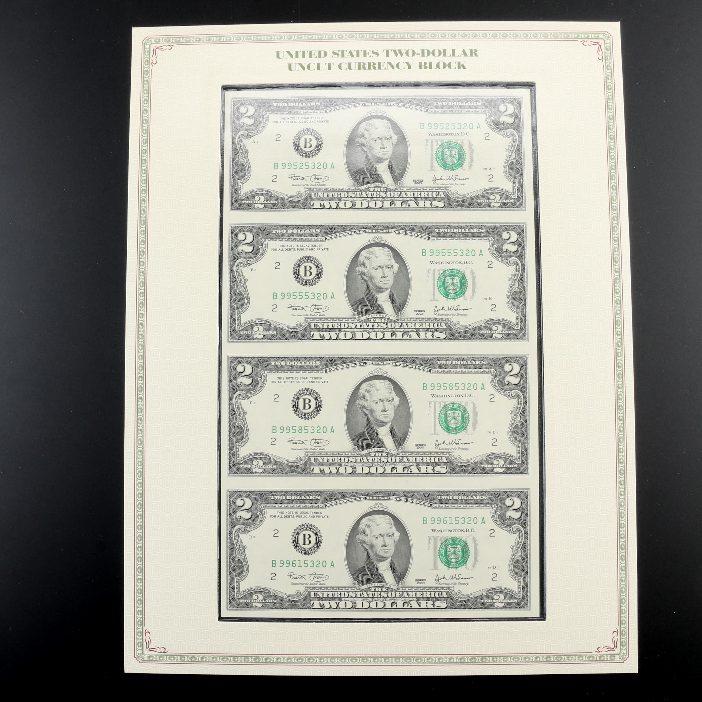 "Tributes to the First Moon Landing" and "Two Dollar Notes Folio"