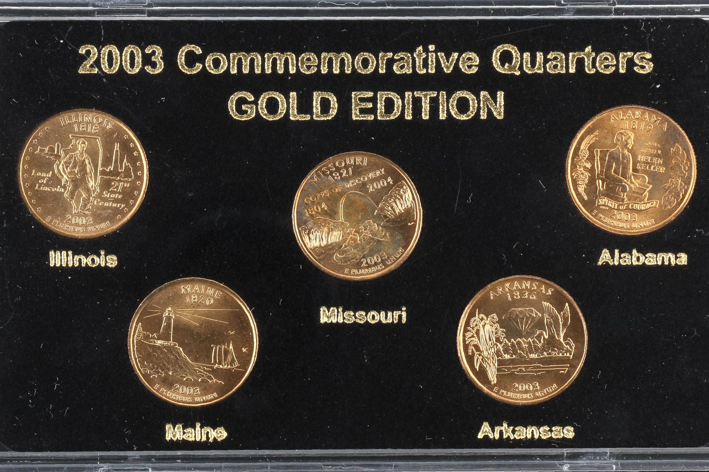 2003 and 2004 Gold Edition 50 Statehood Quarter Sets