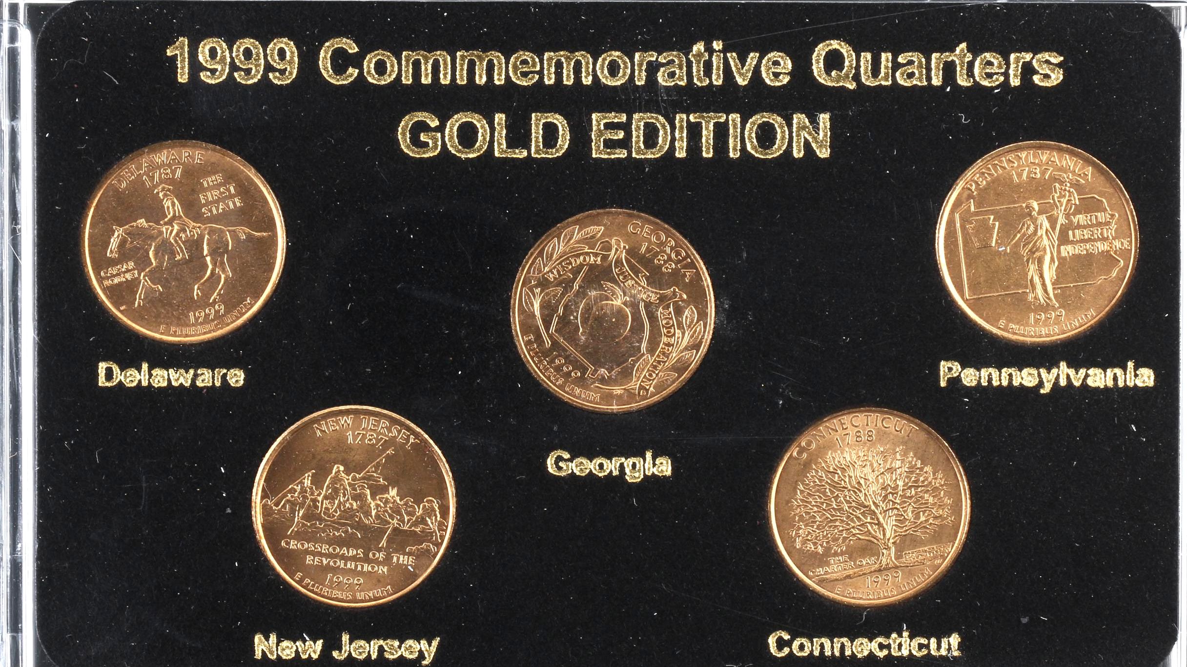 1999 and 2000 Gold Edition 50 Statehood Quarter Sets