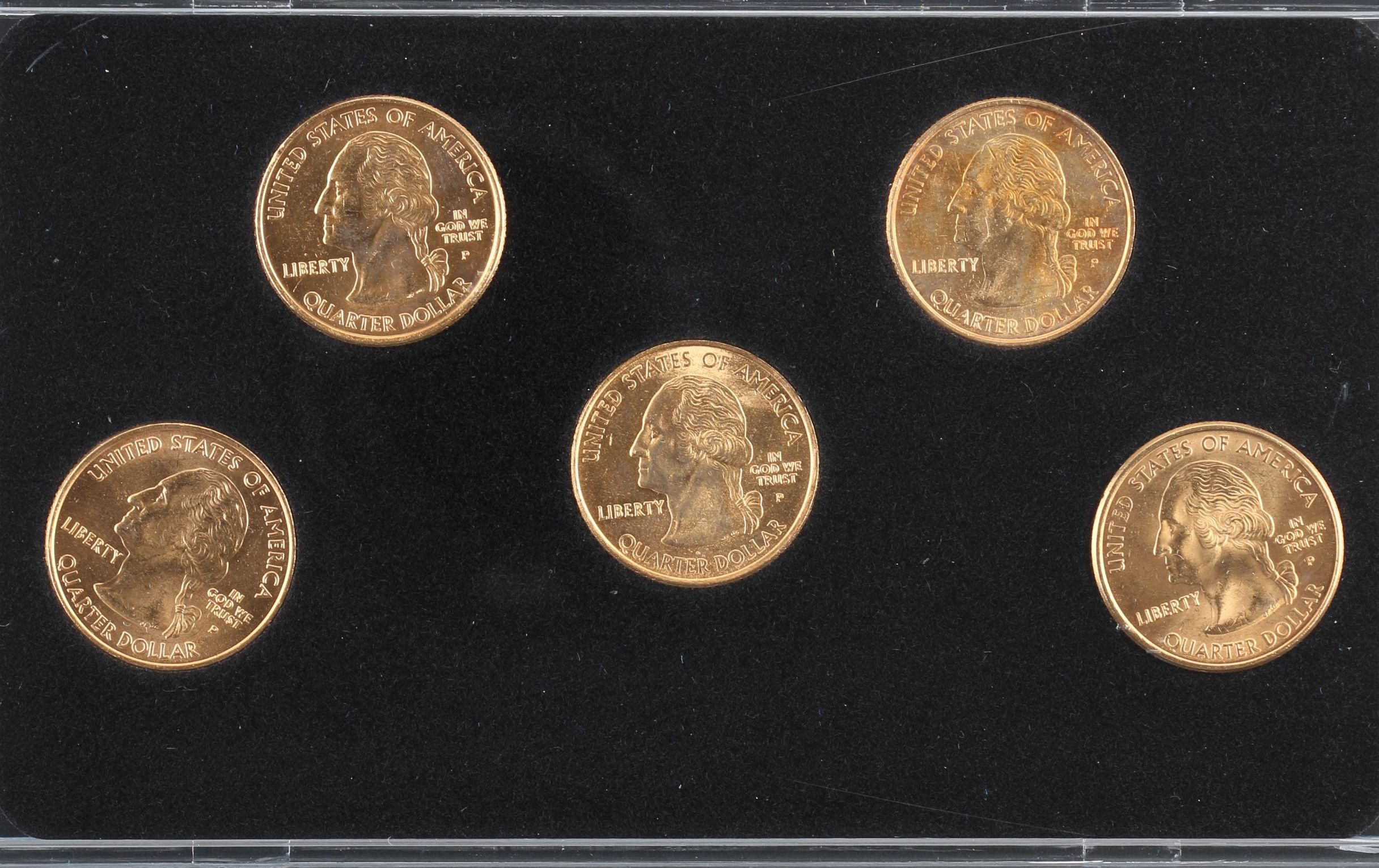 2001 and 2002 Gold Edition 50 Statehood Quarter Sets