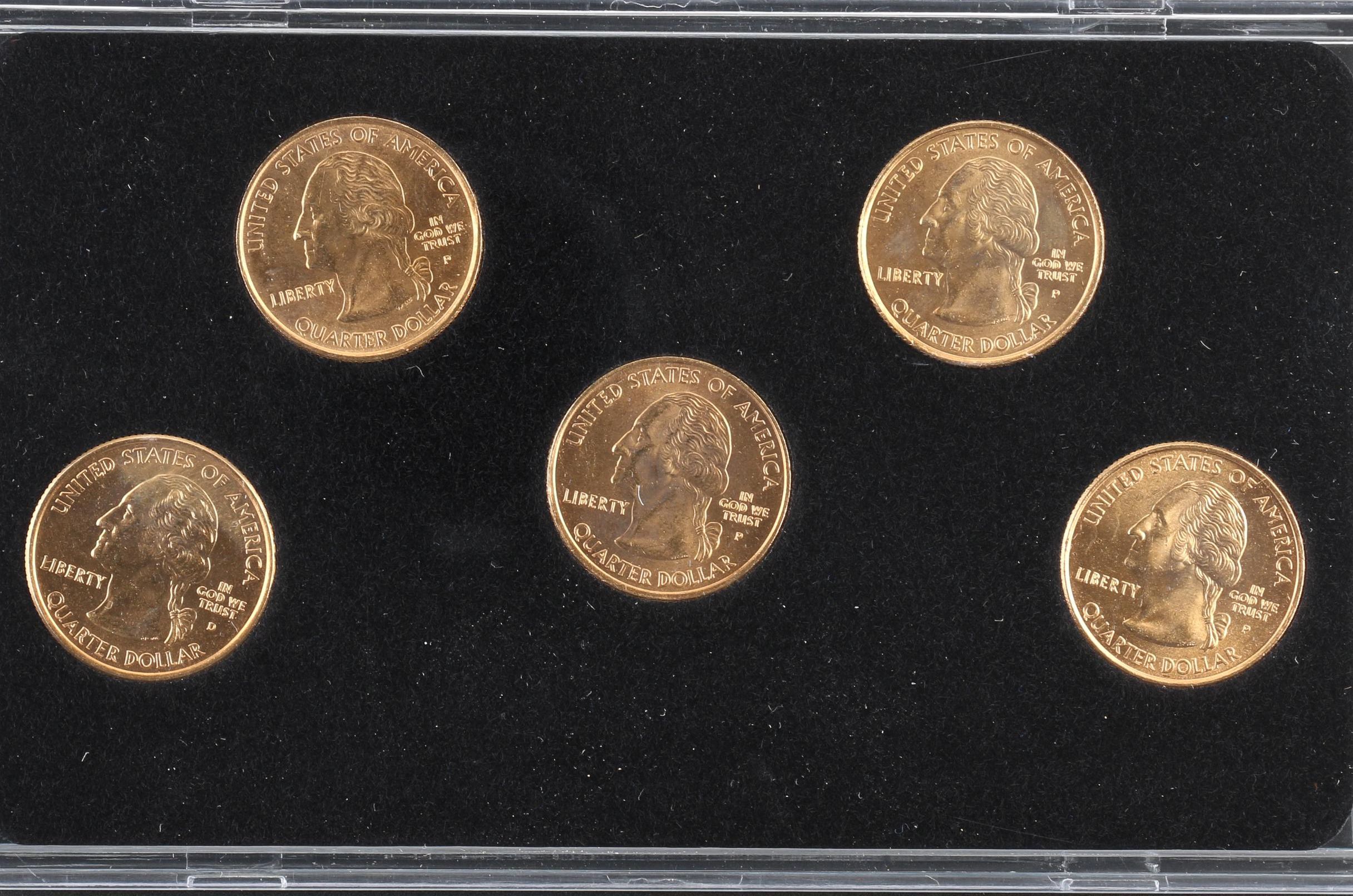 2001 and 2002 Gold Edition 50 Statehood Quarter Sets