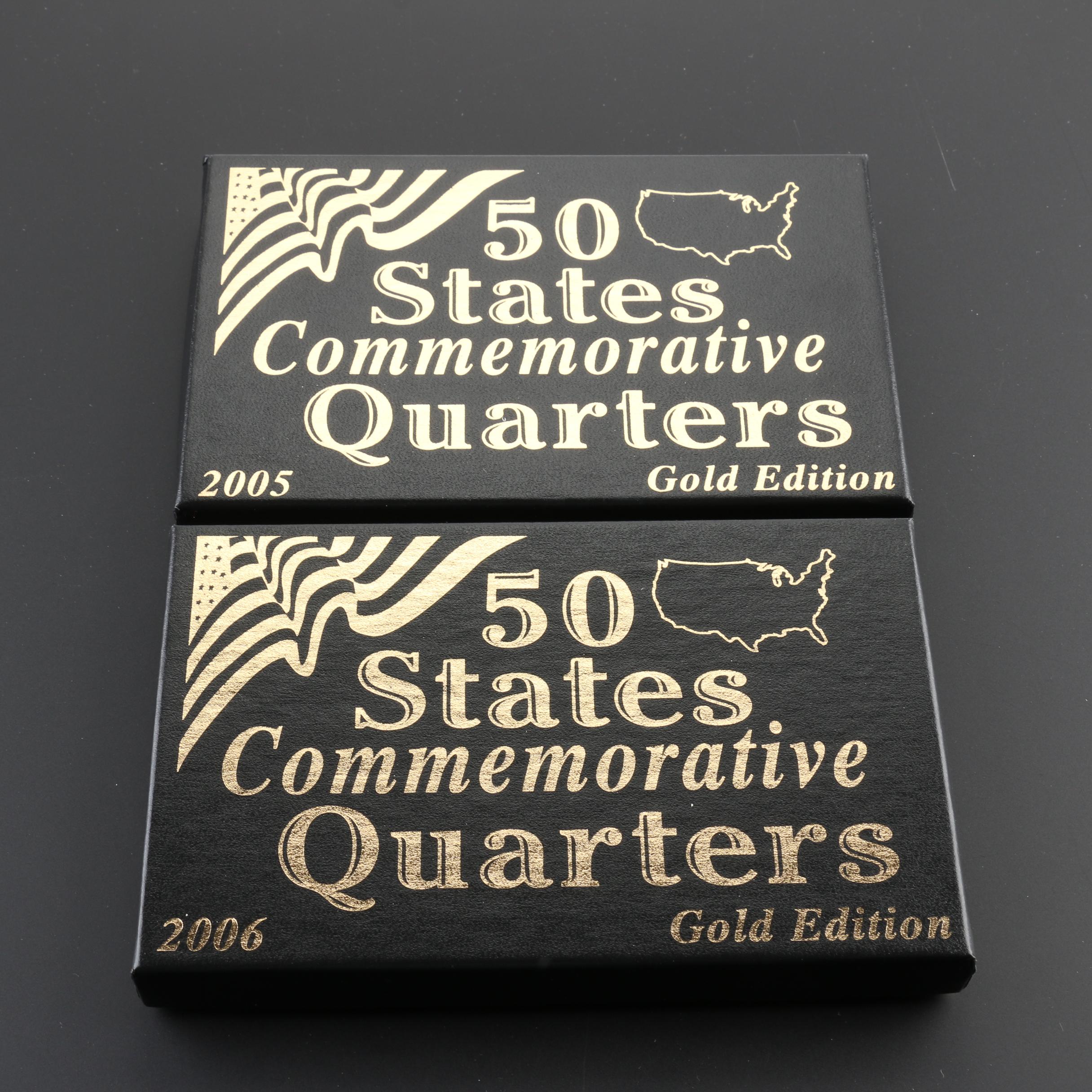 2005 and 2006 Gold Edition 50 Statehood Quarter Sets