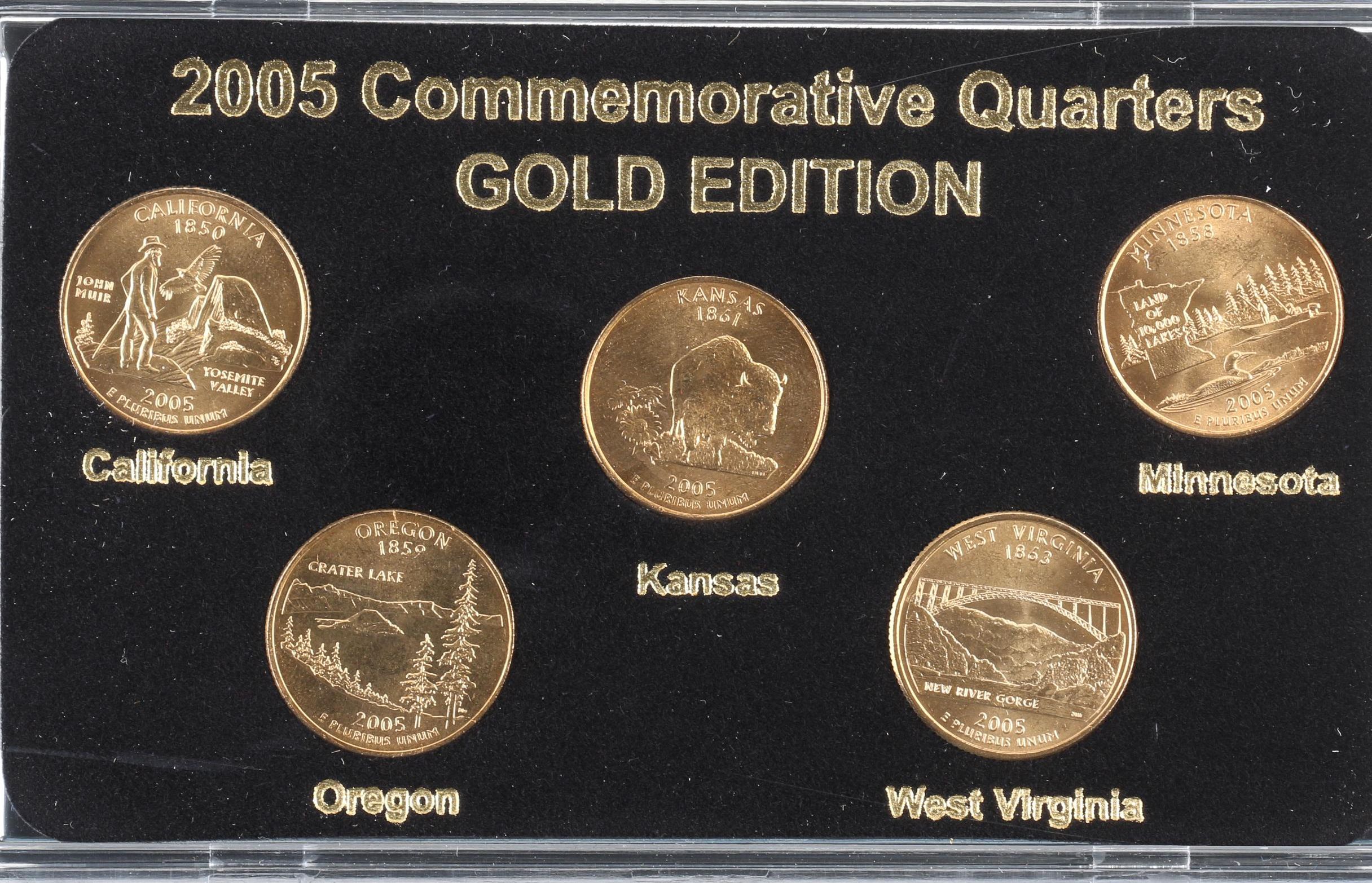 2005 and 2006 Gold Edition 50 Statehood Quarter Sets