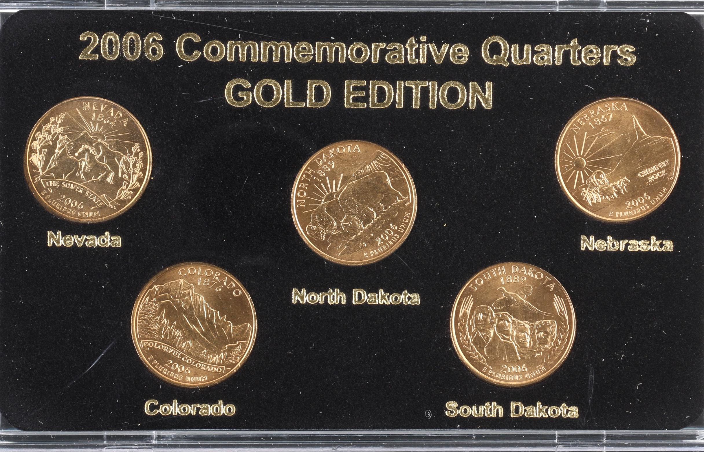 2005 and 2006 Gold Edition 50 Statehood Quarter Sets