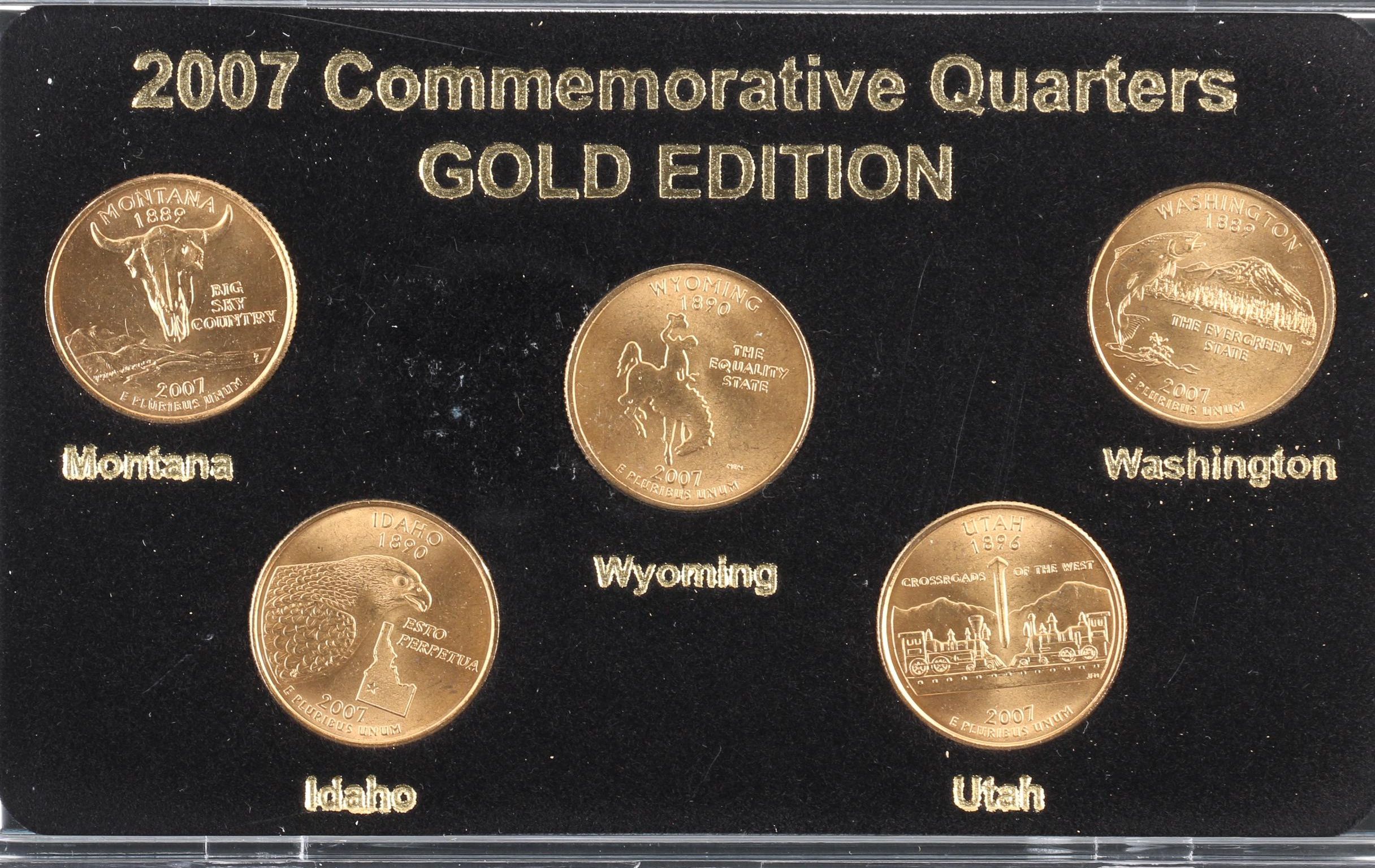 2007 and 2008 Gold Edition 50 Statehood Quarter Sets