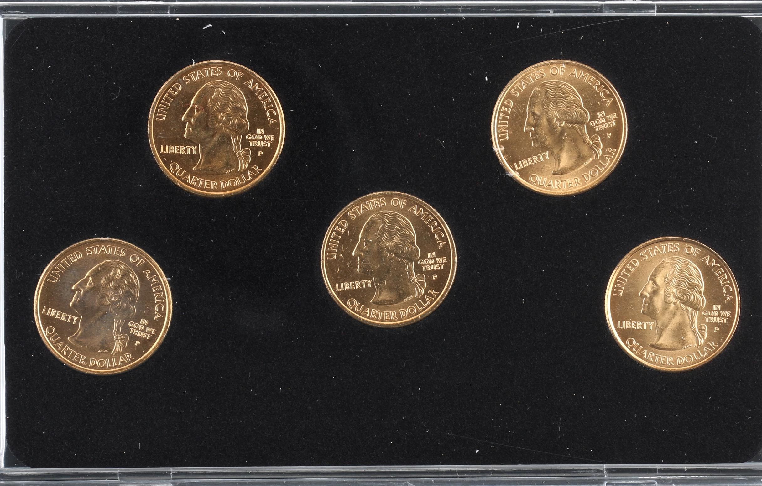 2007 and 2008 Gold Edition 50 Statehood Quarter Sets