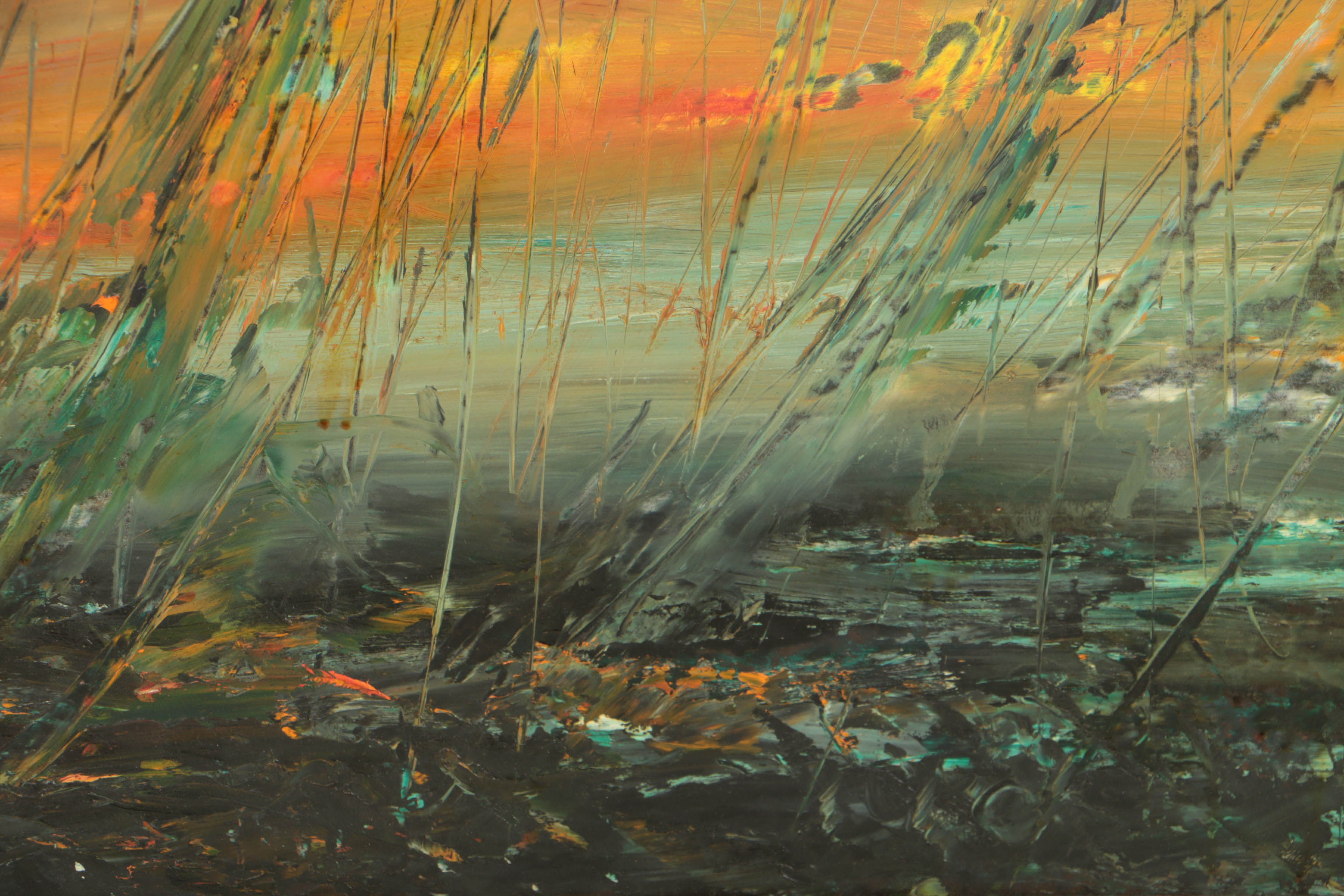 Antonia Sirena Oil on Board Abstract Seascape