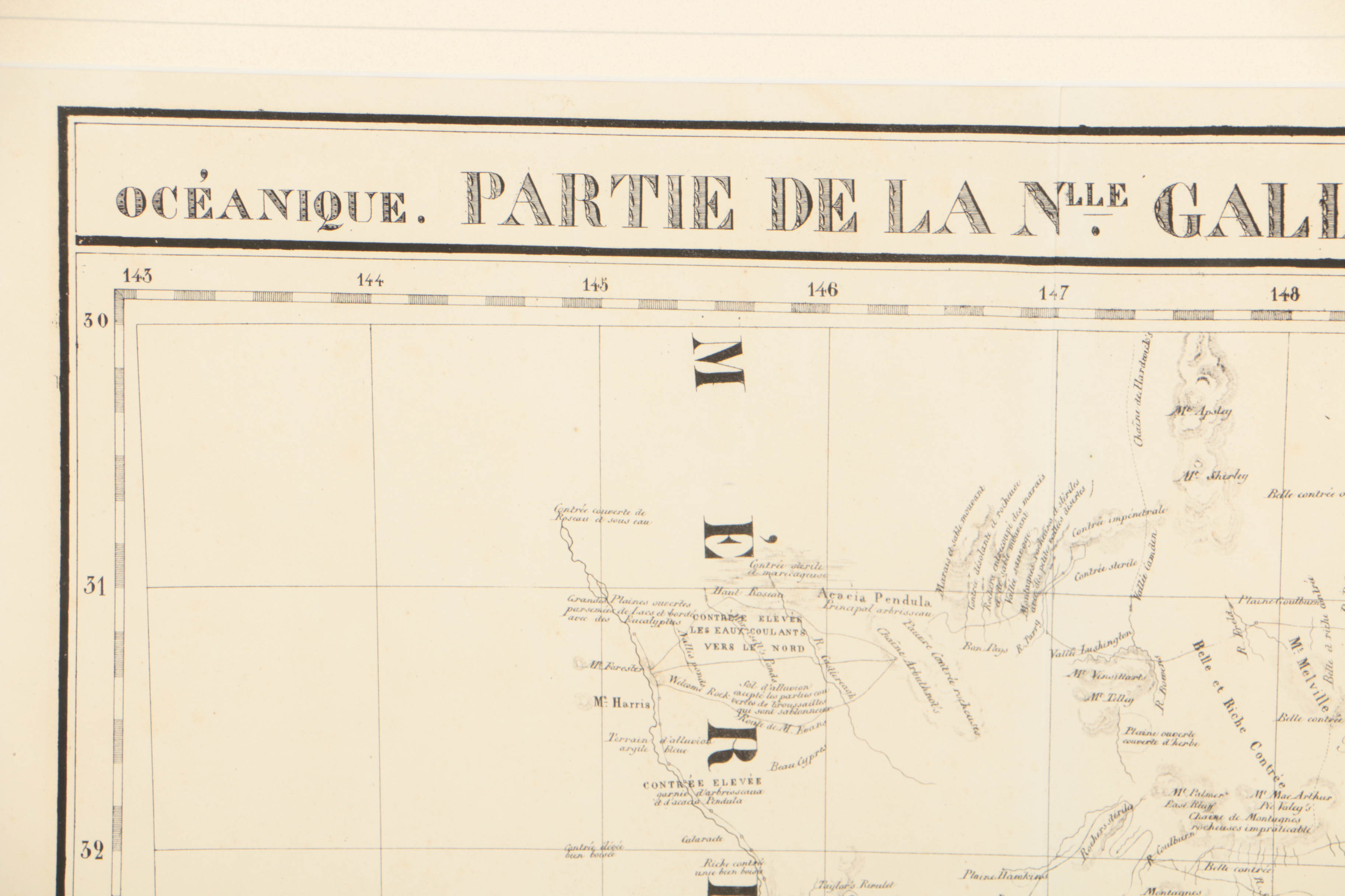 Philippe Vandermaelen 19th Century Map Lithograph "Oceanique"