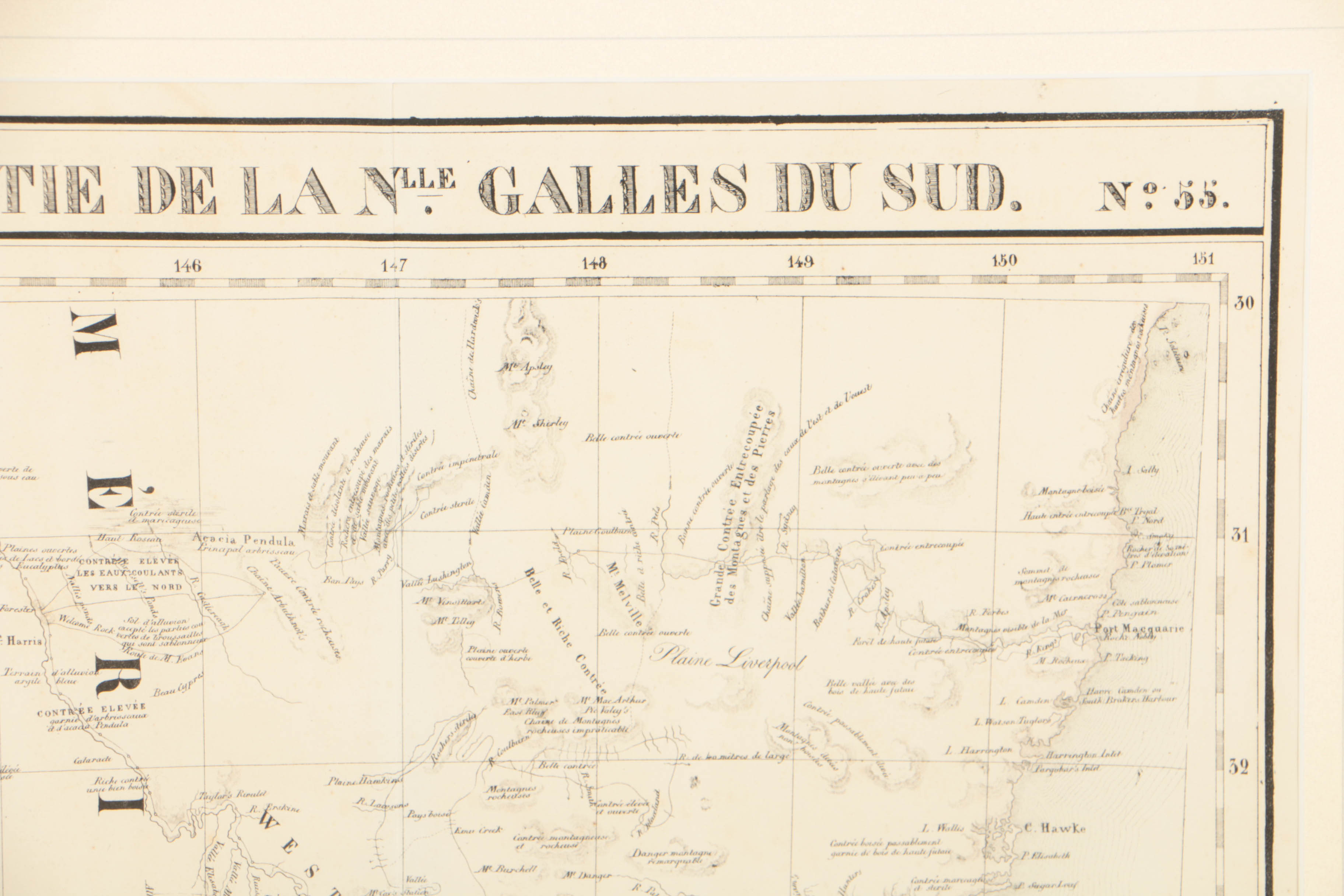 Philippe Vandermaelen 19th Century Map Lithograph "Oceanique"