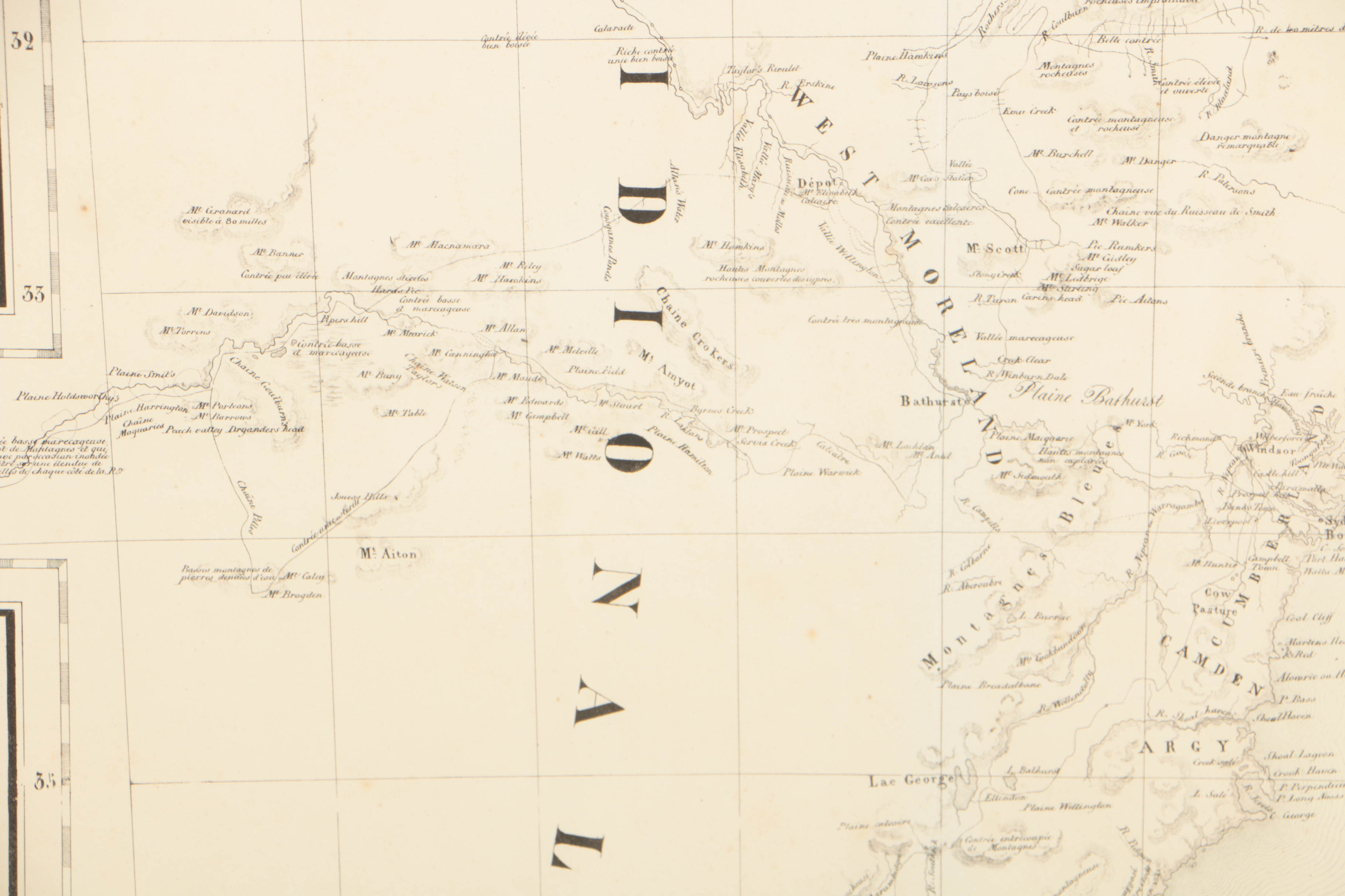 Philippe Vandermaelen 19th Century Map Lithograph "Oceanique"