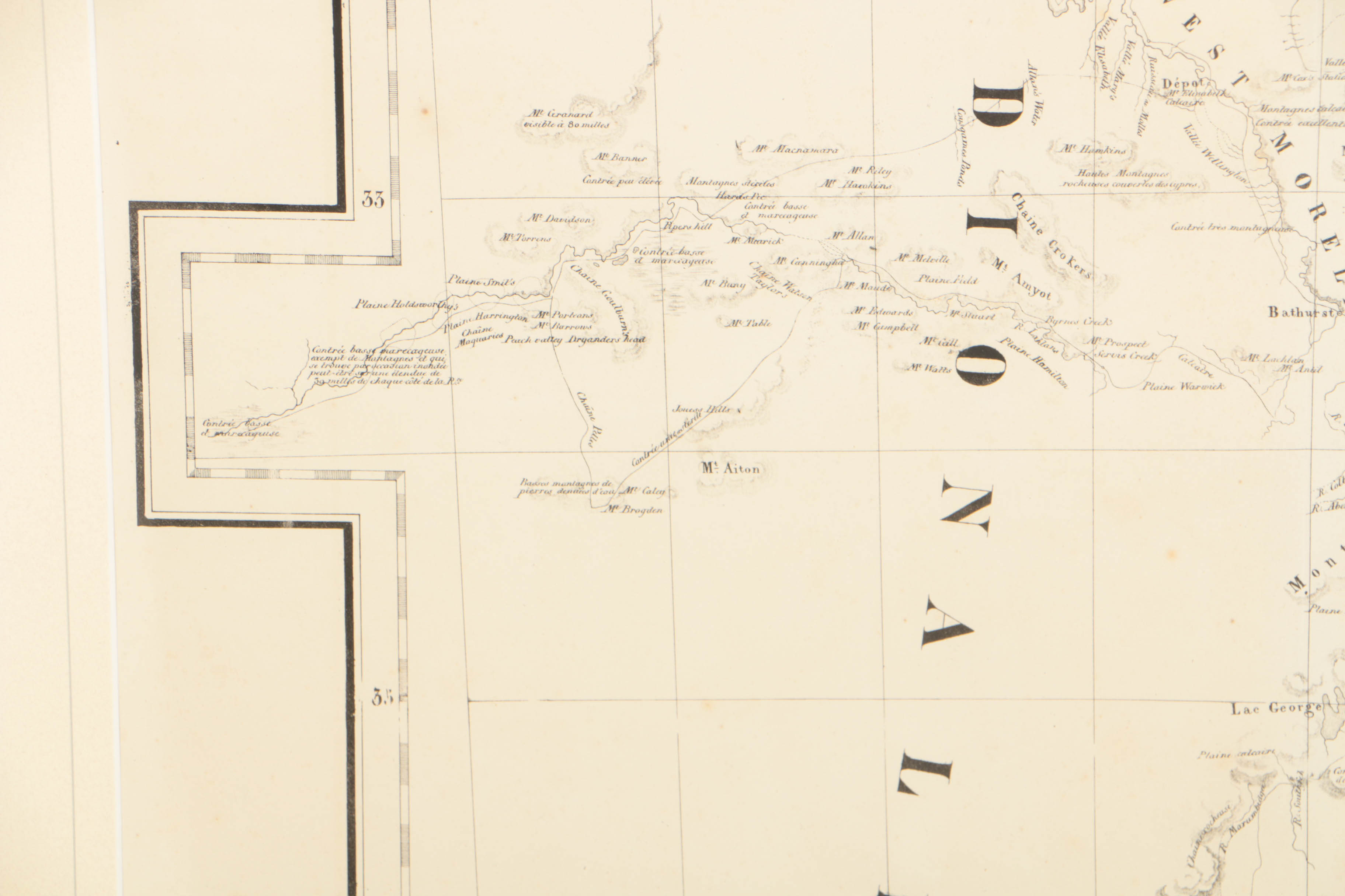 Philippe Vandermaelen 19th Century Map Lithograph "Oceanique"