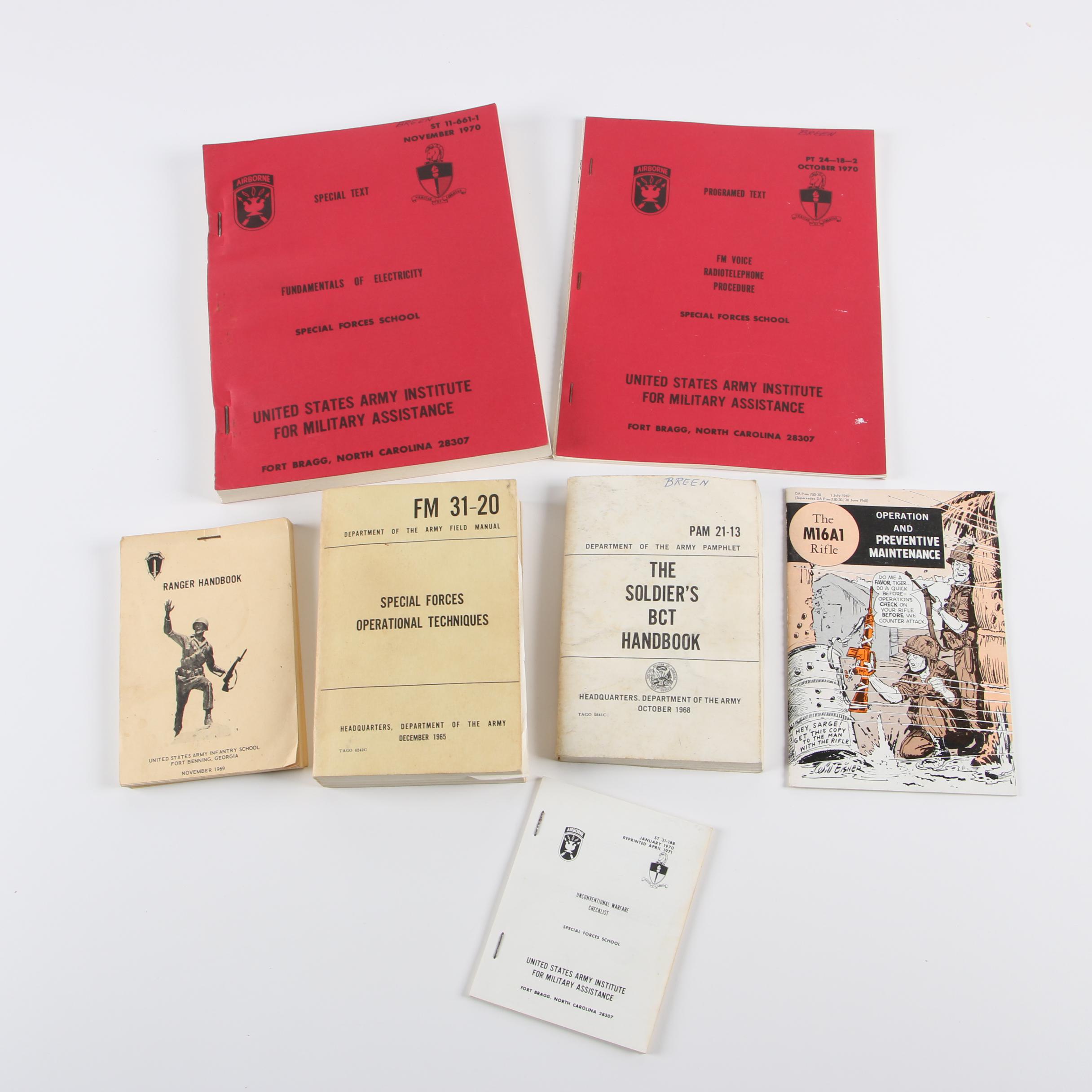 Vintage United States Army Handbooks and Guides