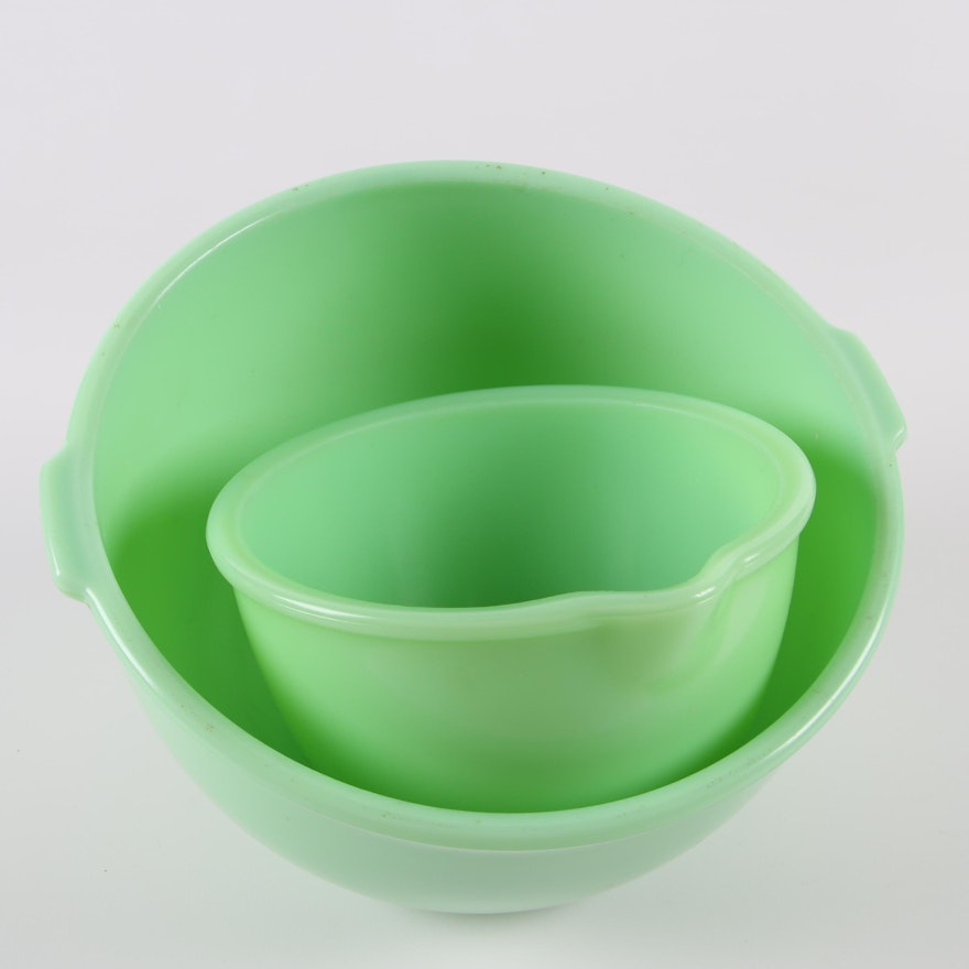 Vintage Jadeite Glass Mixing Bowls