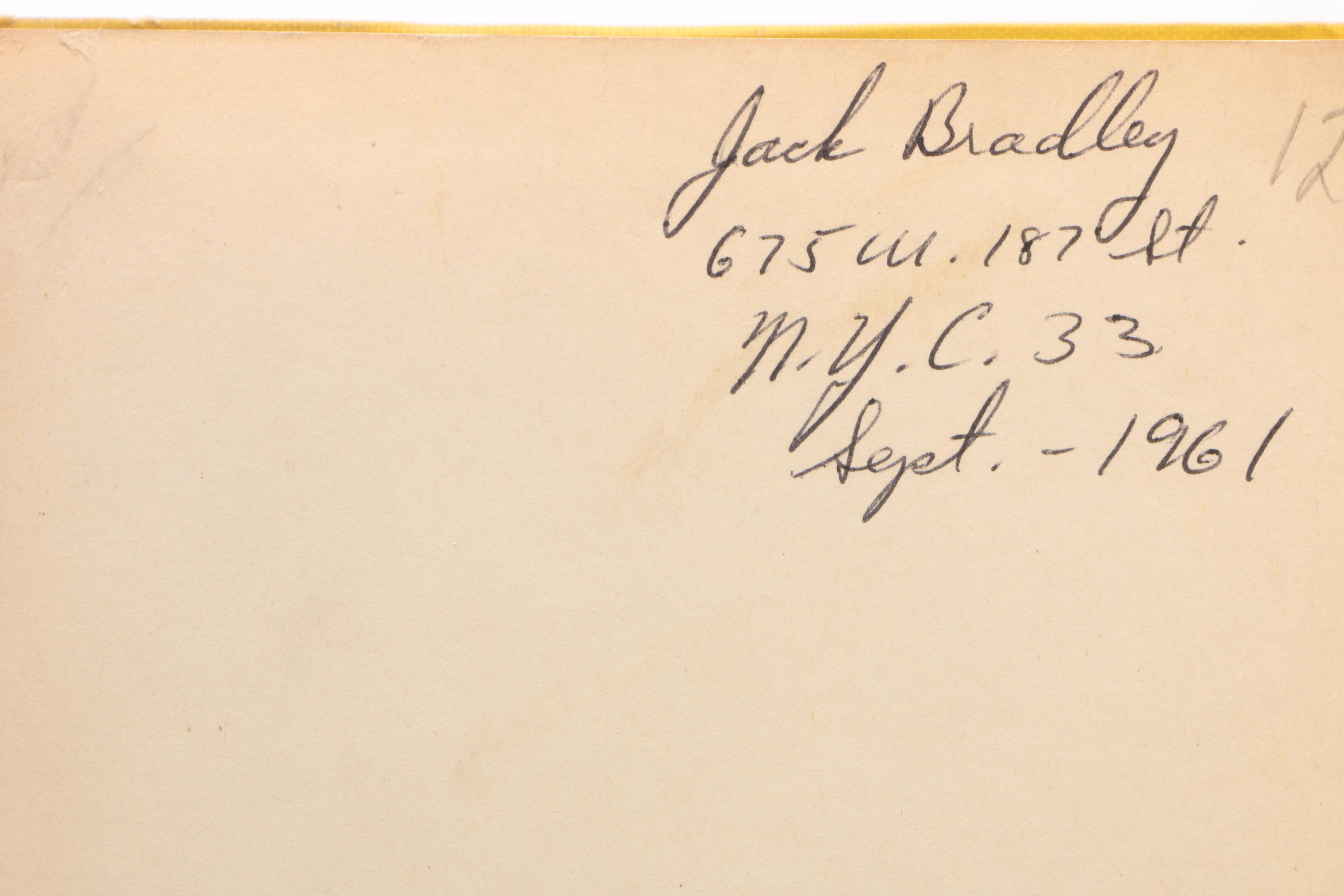 First Edition "Trumpet on the Wing" by Wingy Manone Inscribed to Jack Bradley