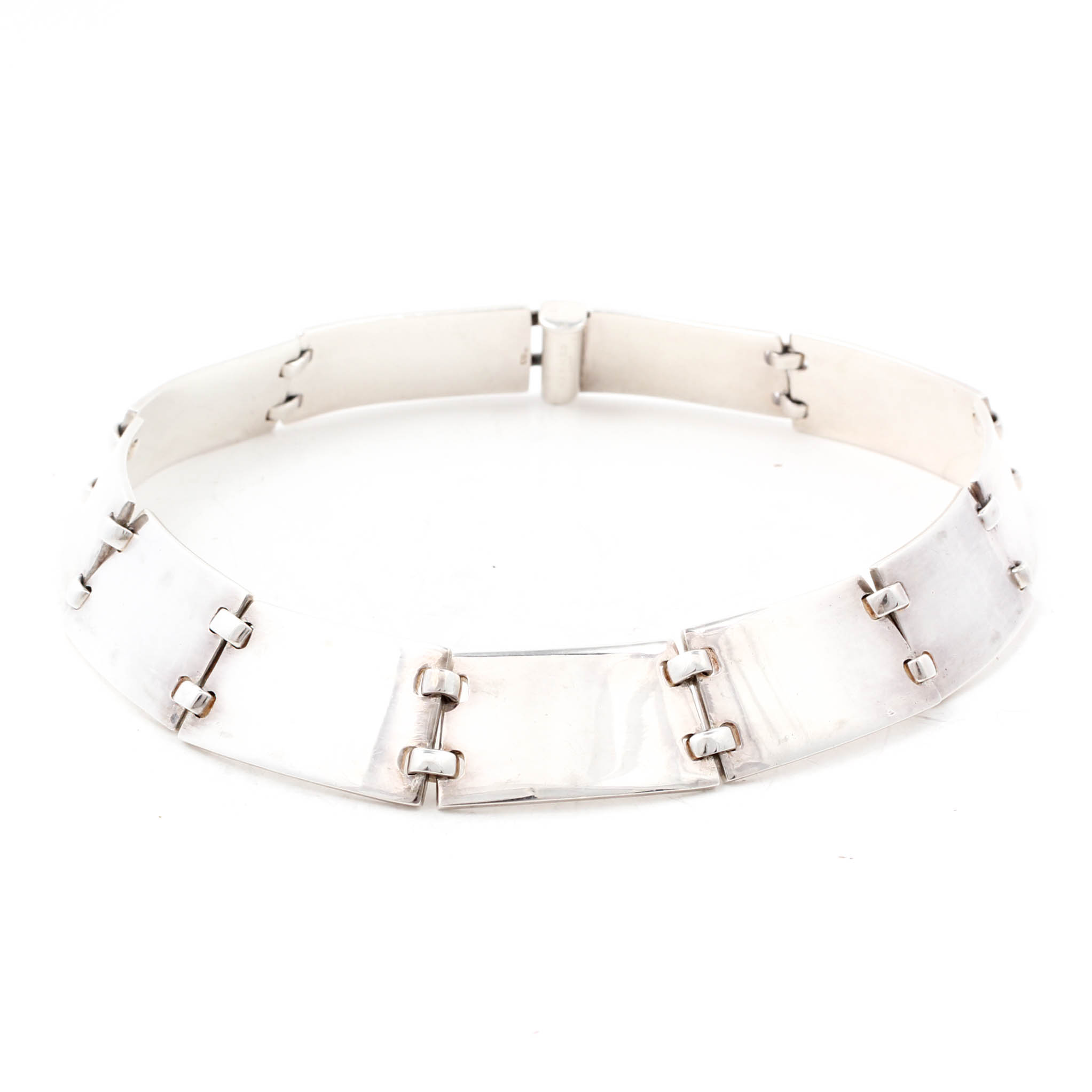 Hermès Sterling Silver Panel Choker