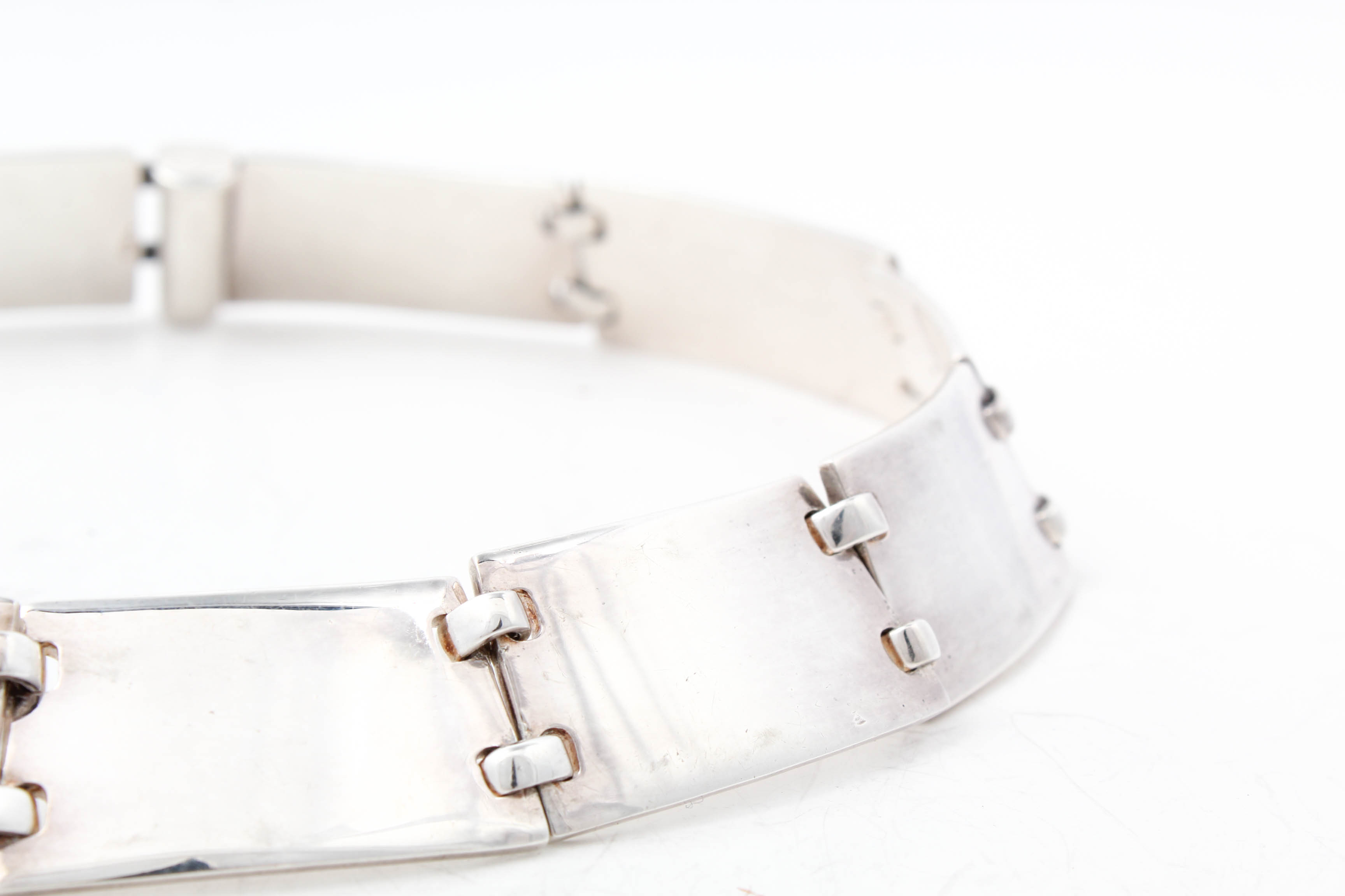 Hermès Sterling Silver Panel Choker