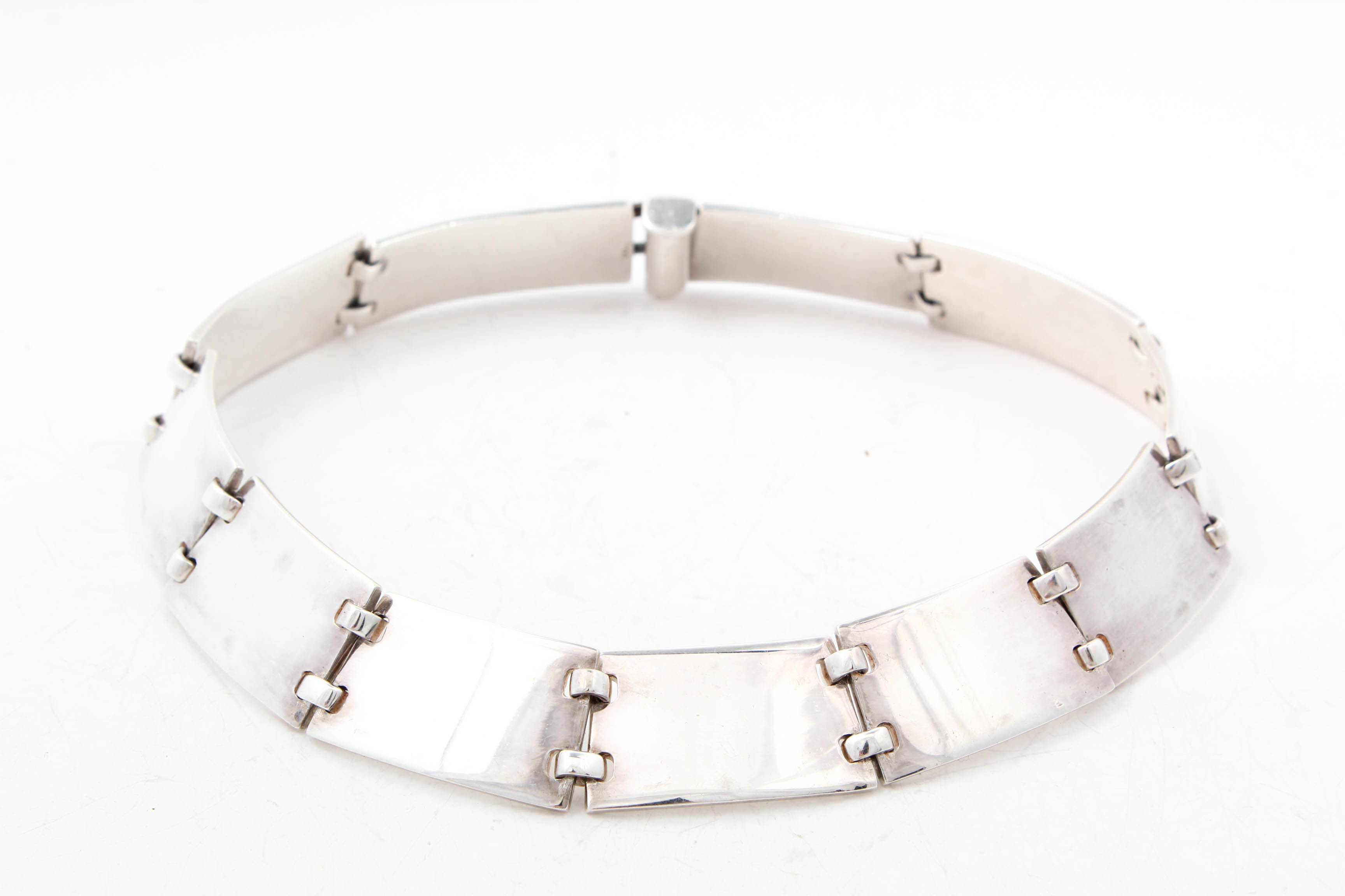 Hermès Sterling Silver Panel Choker