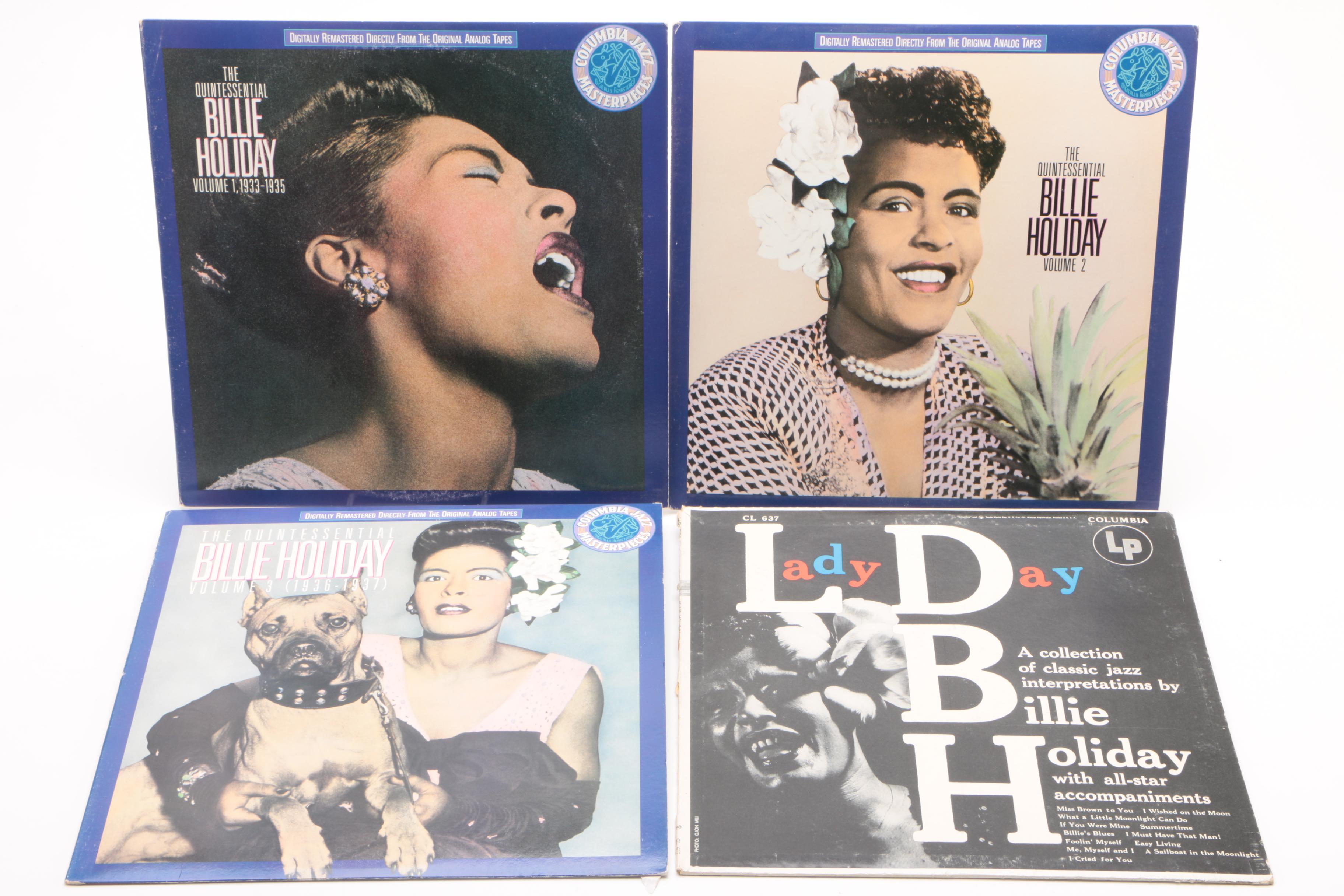 Billie Holiday Vinyl Records including "Ain't Nobody's Business if I do"