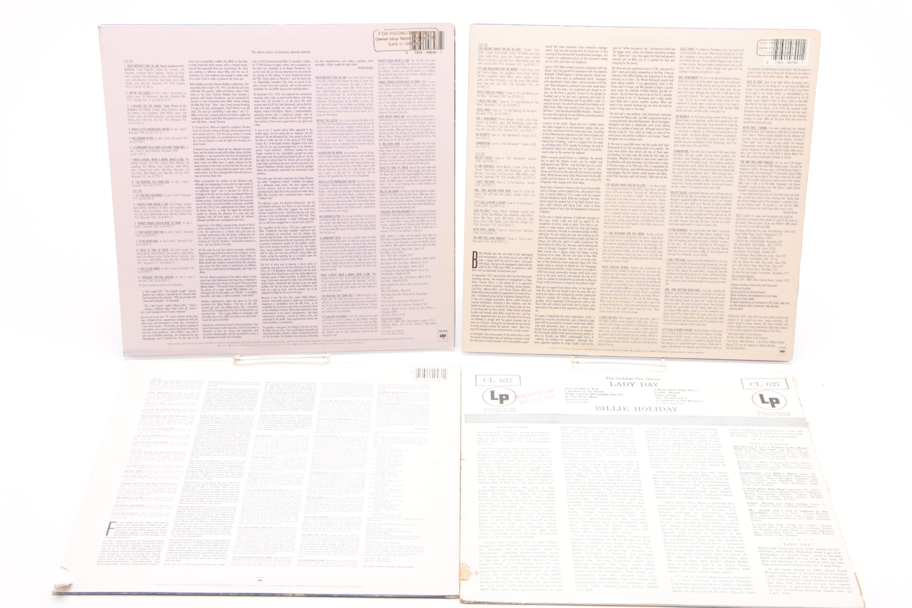 Billie Holiday Vinyl Records including "Ain't Nobody's Business if I do"