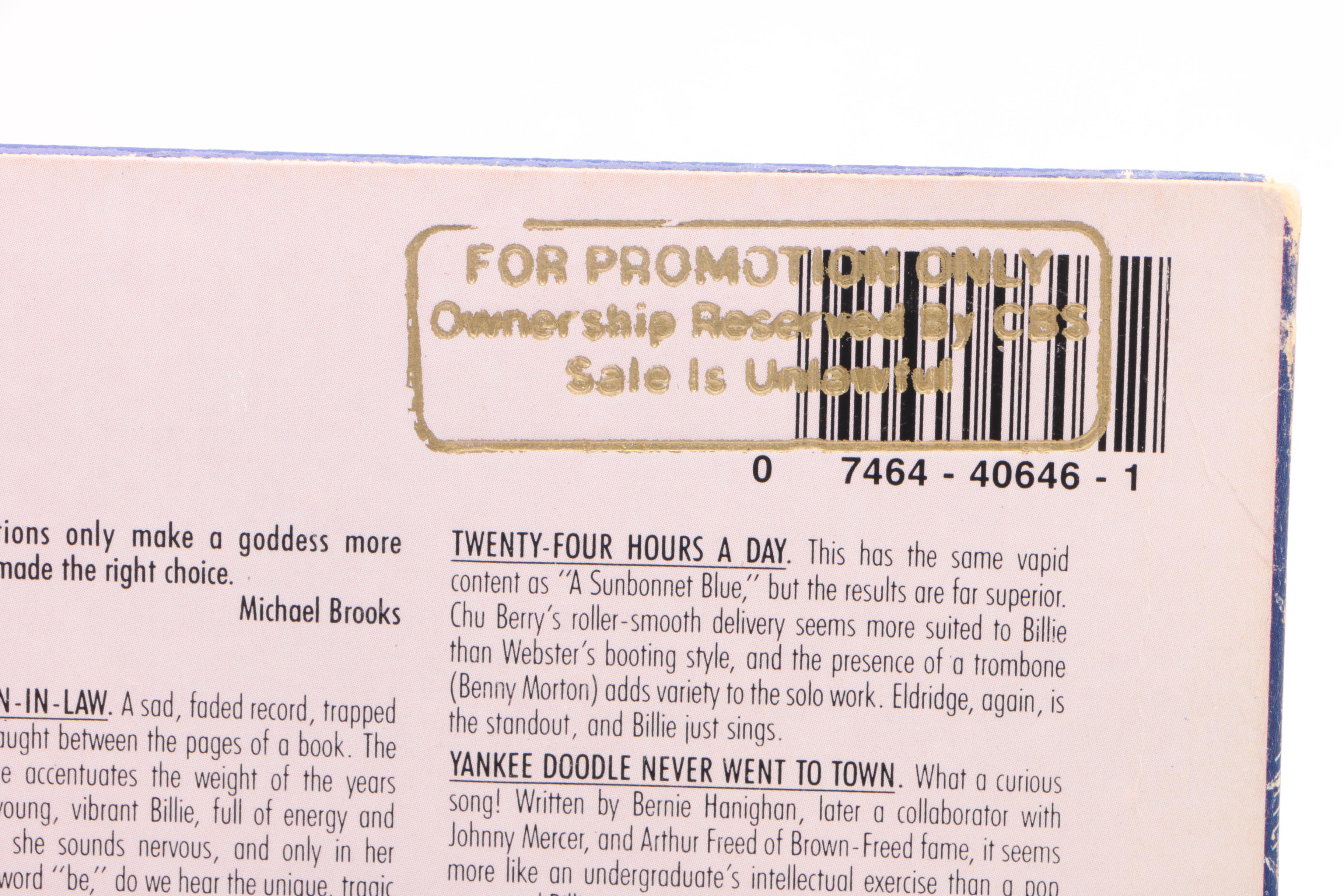 Billie Holiday Vinyl Records including "Ain't Nobody's Business if I do"