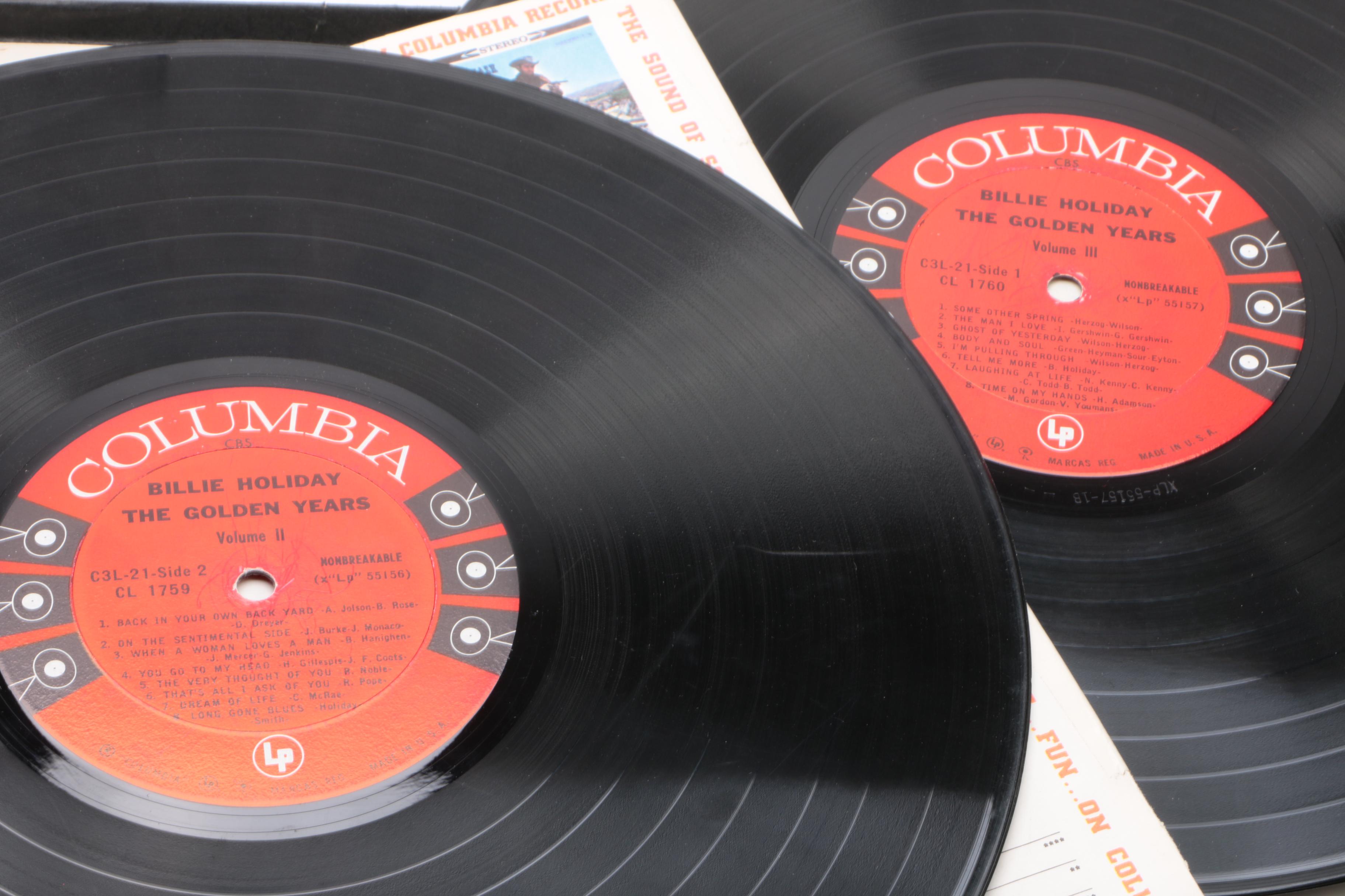 Billie Holiday Vinyl Records including "Ain't Nobody's Business if I do"