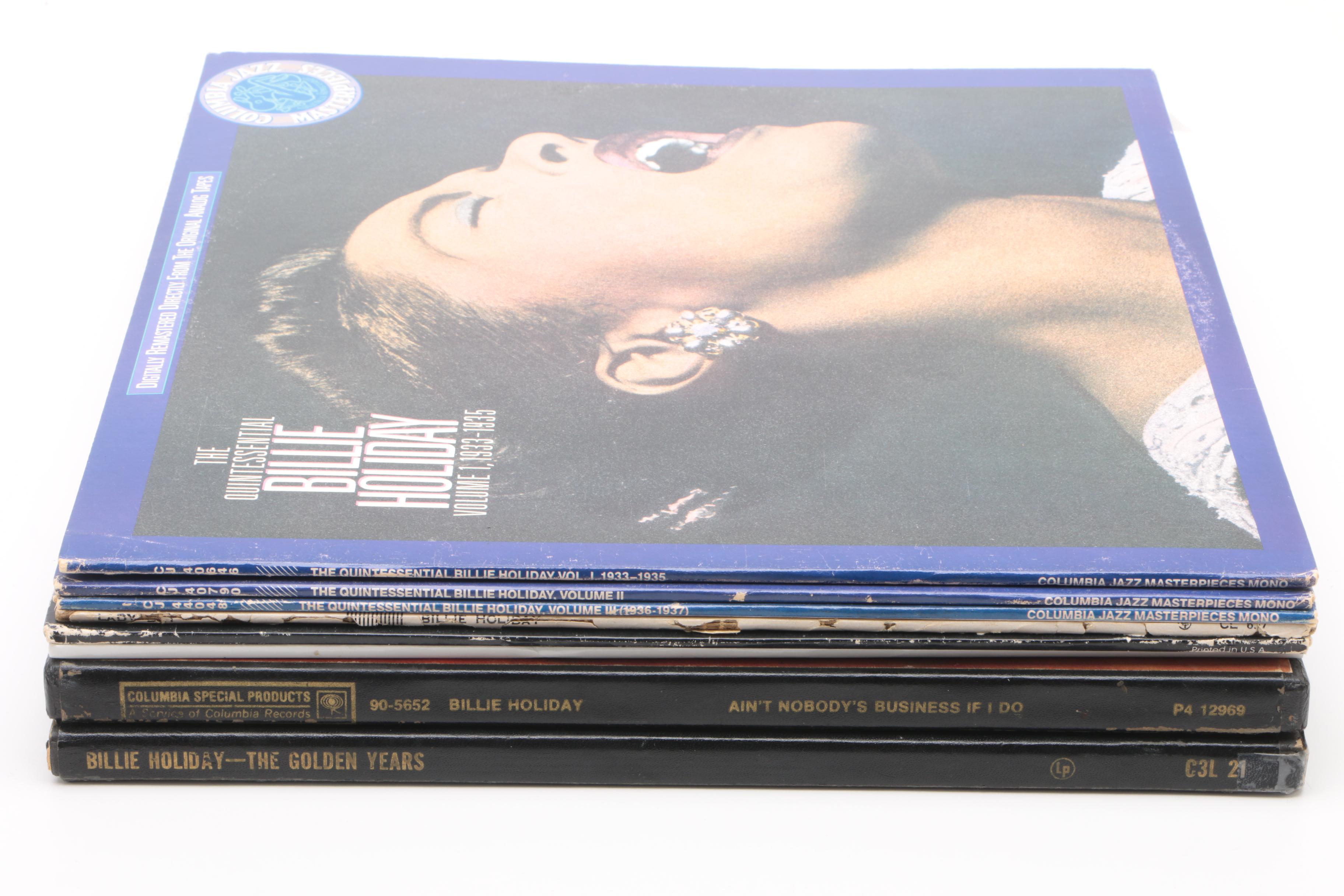 Billie Holiday Vinyl Records including "Ain't Nobody's Business if I do"
